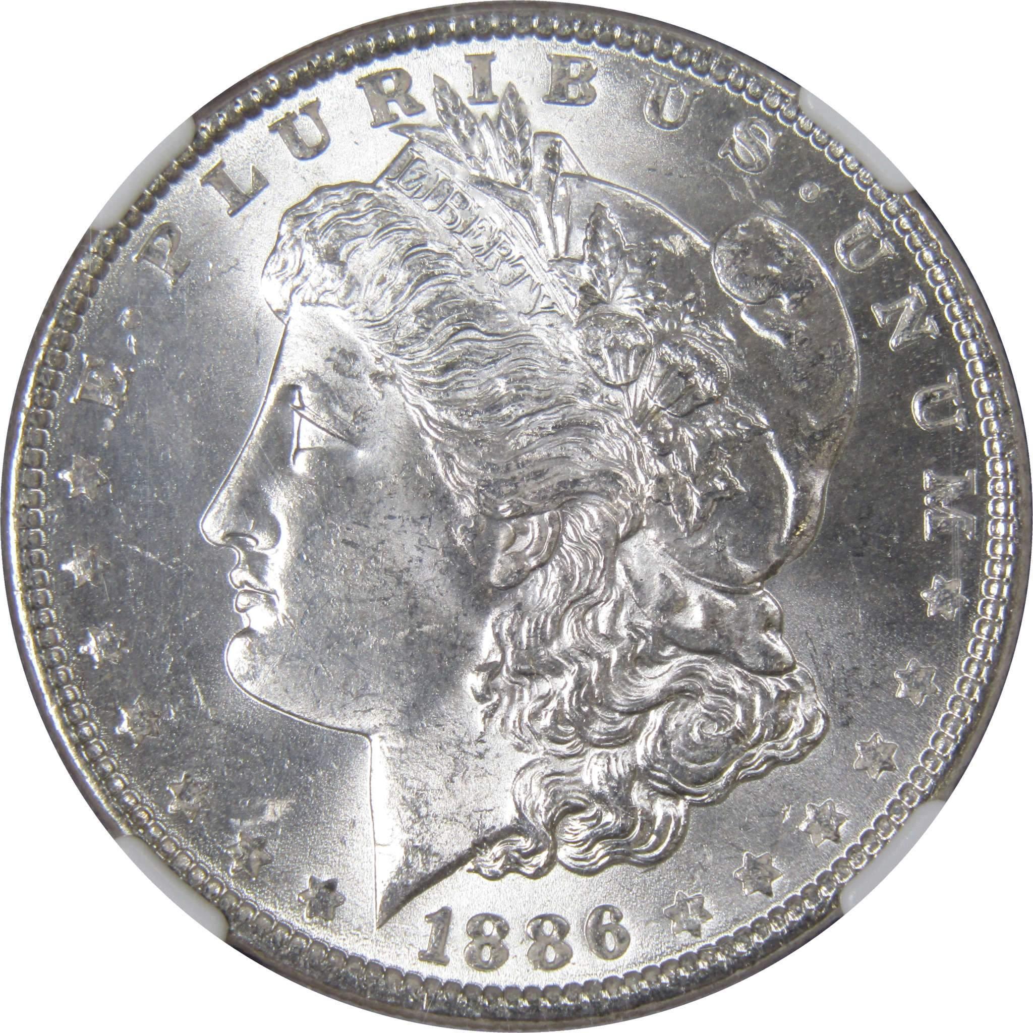 1886 Morgan Dollar MS 64 NGC Silver Uncirculated $1 Coin - Morgan coin - Morgan silver dollar - Morgan silver dollar for sale - Profile Coins &amp; Collectibles