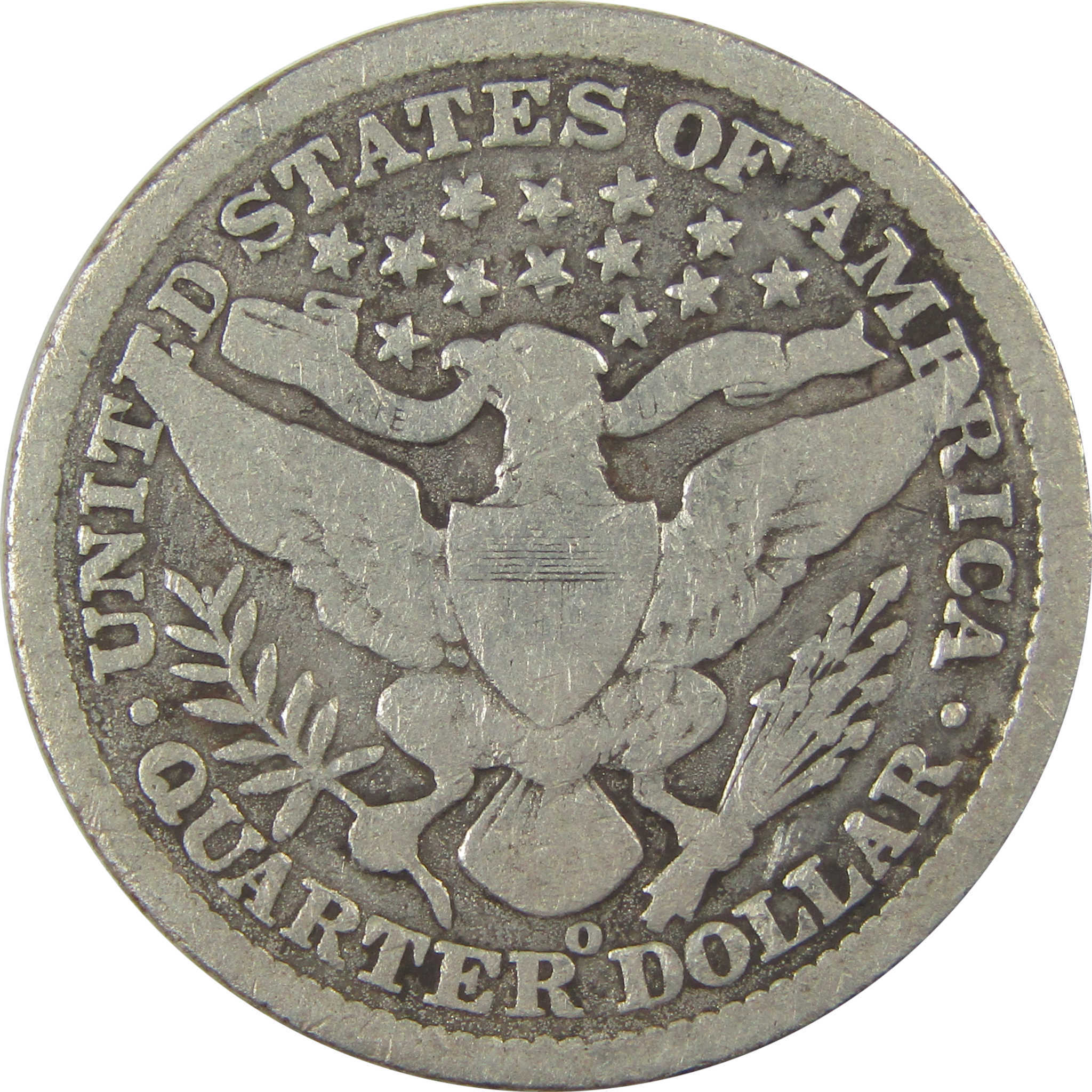 1897 O Barber Quarter G Good Details Silver 25c Coin SKU:I21793