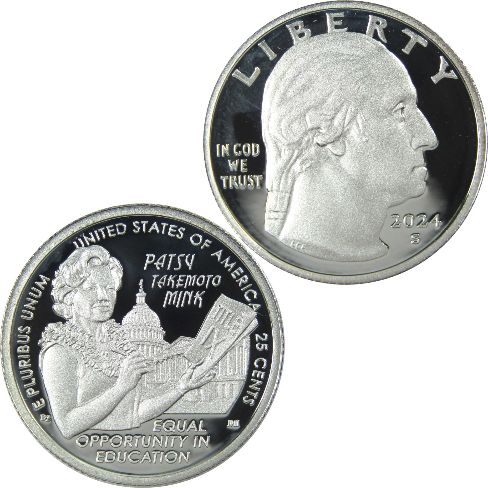 2024 S Patsy Takemoto American Women Quarter .999 Silver 25c Proof