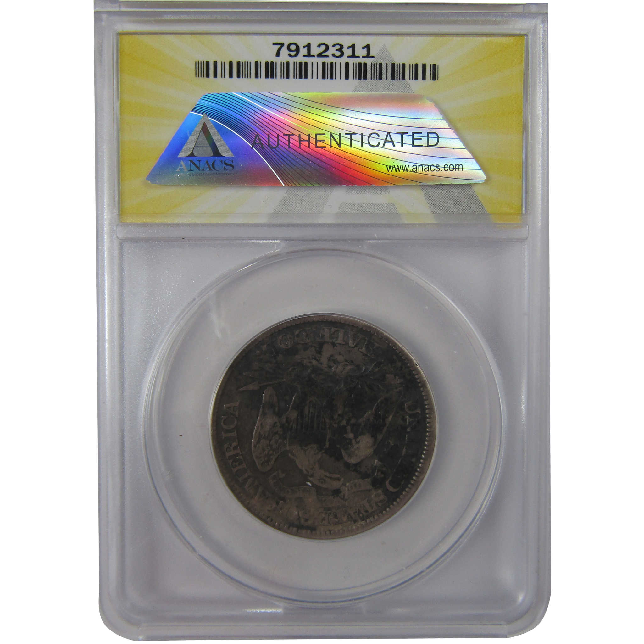 1875 Seated Liberty Half Dollar F 12 Details ANACS Silver SKU:CPC1174