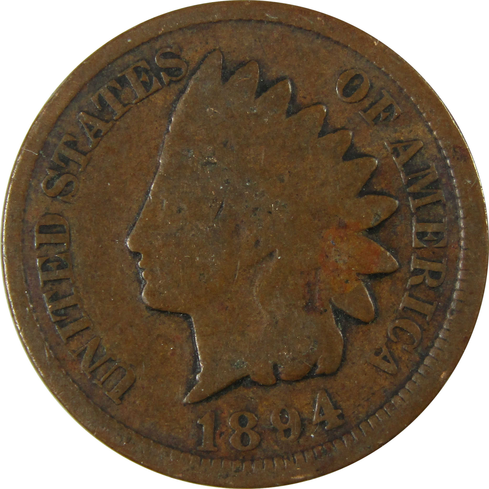 1894 Indian Head Cent G Good Penny 1c Coin Collectible SKU:I26543