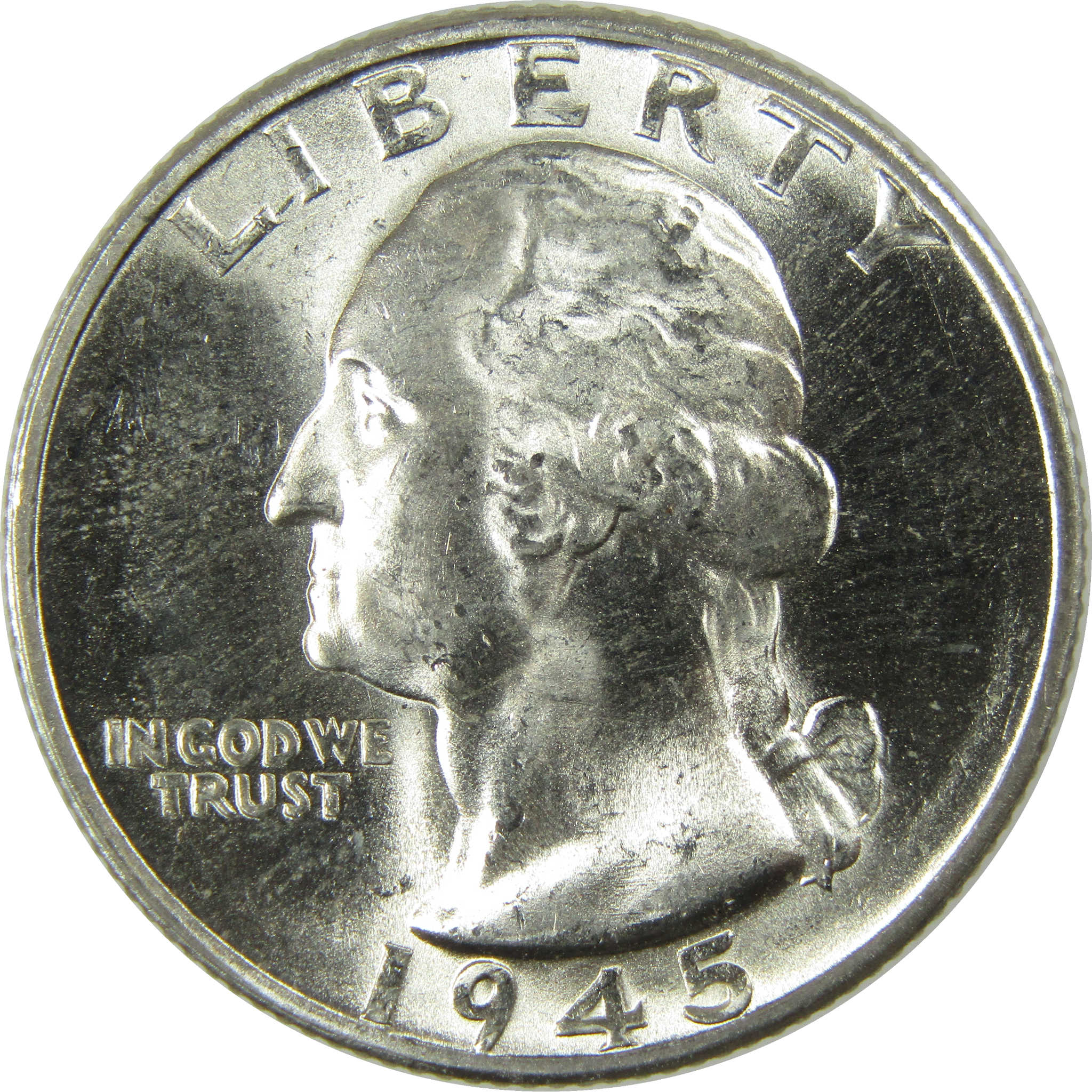 1945 S Washington Silver Quarter Uncirculated Mint State SKU:I27830