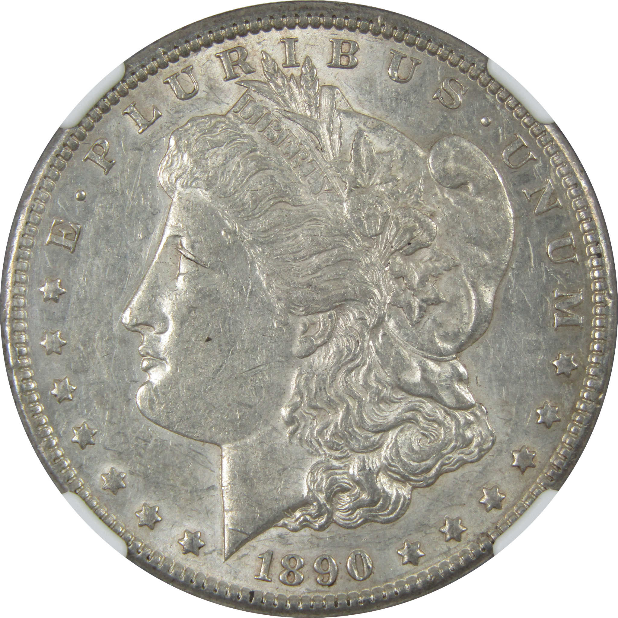 1890 CC Morgan Dollar AU 55 NGC $1 Coin VAM-4 Tail Bar SKU:I15075 - Morgan coin - Morgan silver dollar - Morgan silver dollar for sale - Profile Coins &amp; Collectibles