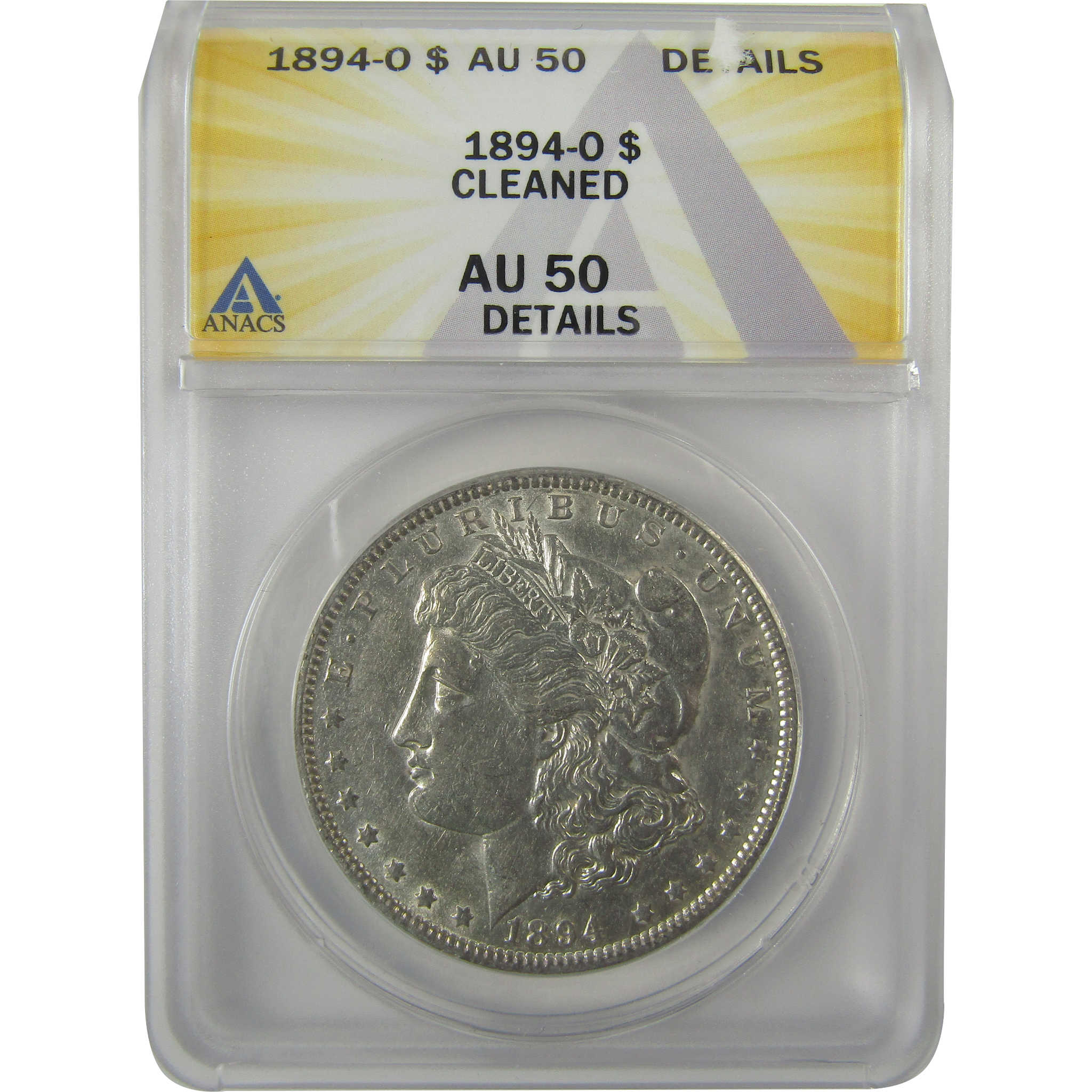 1894 O Morgan Dollar AU 50 Details ANACS Silver $1 Coin SKU:I19337 - Morgan coin - Morgan silver dollar - Morgan silver dollar for sale - Profile Coins &amp; Collectibles