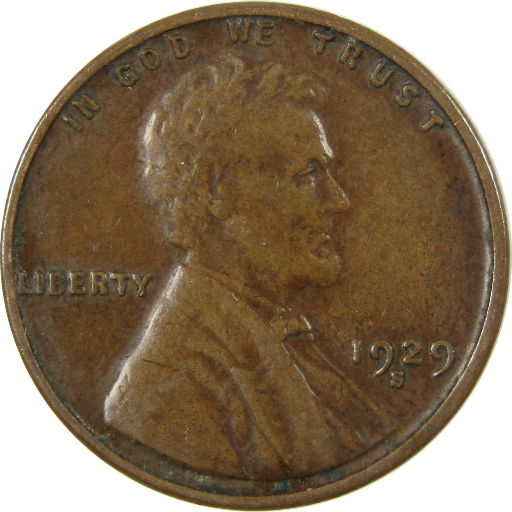 1929 S Lincoln Wheat Cent VF Very Fine Penny 1c Coin SKU:I26702