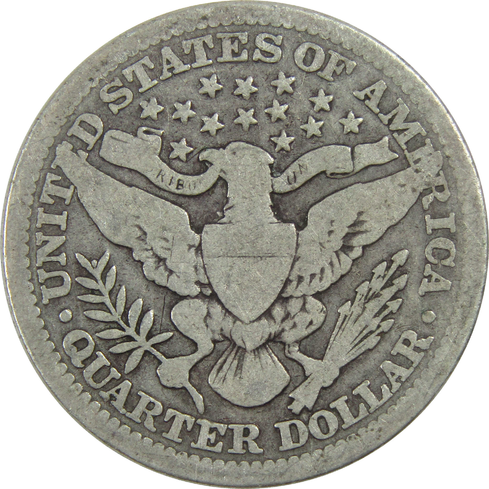 1915 Barber Quarter G Good Silver 25c Coin SKU:I13172