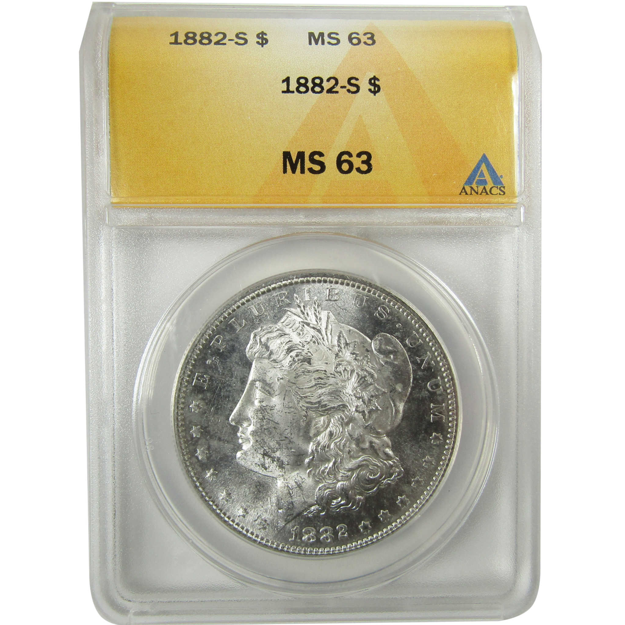 1882 S Morgan Silver Dollar MS 63 ANACS Uncirculated SKU:I28293