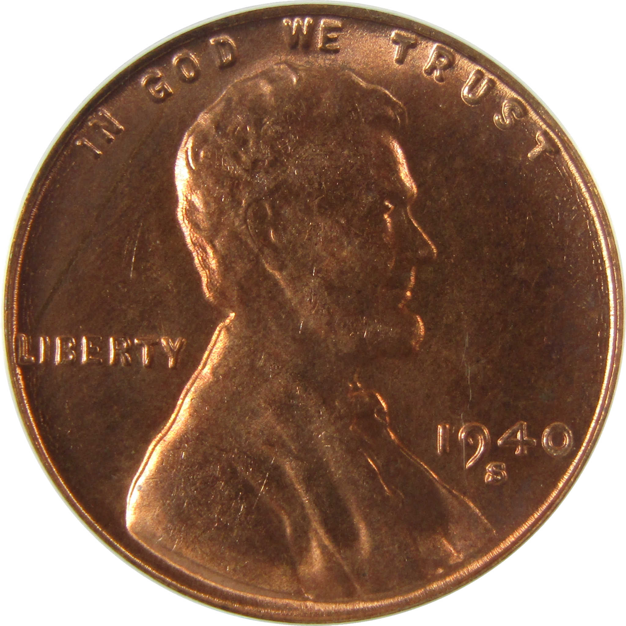 1940 S Lincoln Wheat Cent MS 65 RD ANACS Penny 1c Coin SKU:I28431