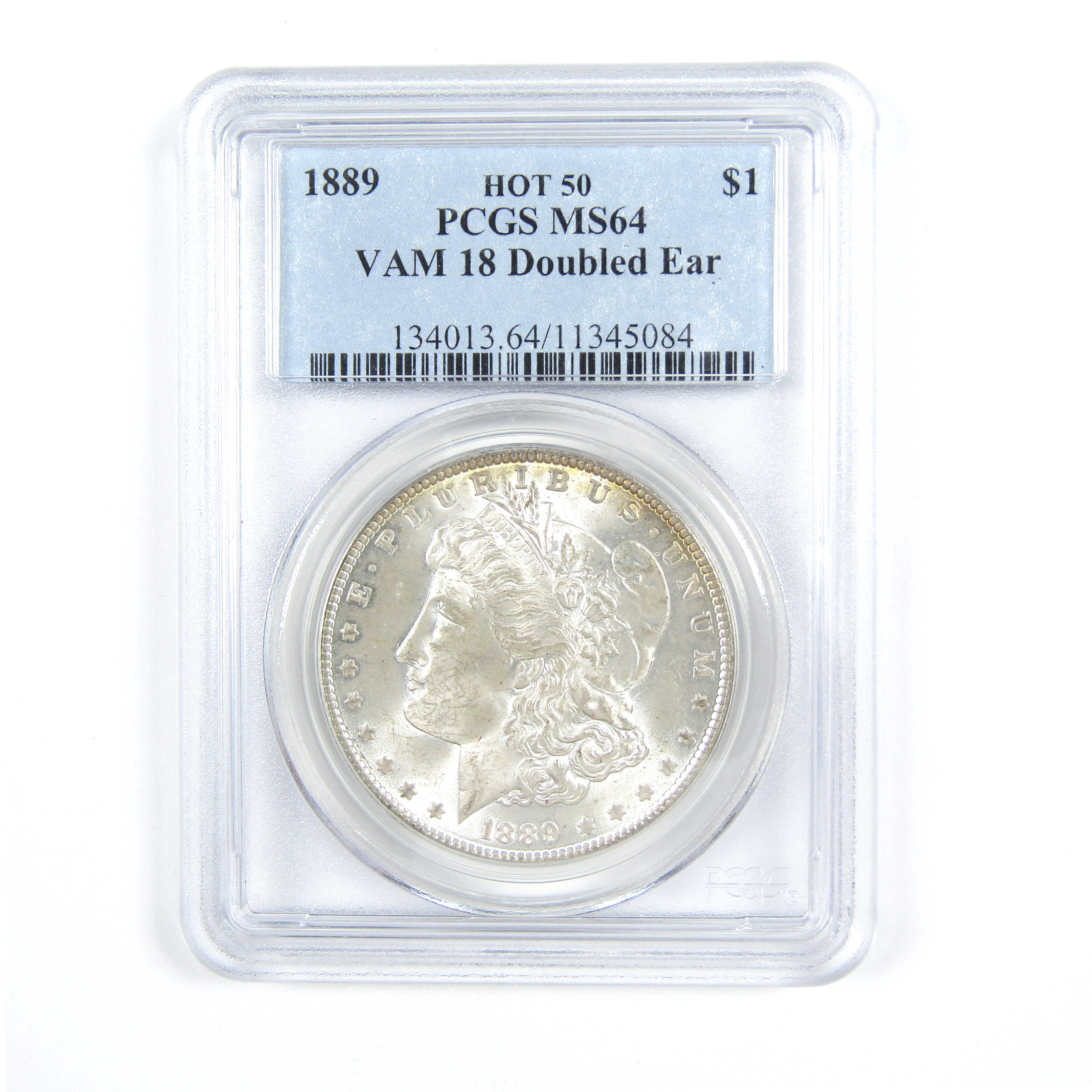 1889 VAM-18 Doubled Ear Morgan Dollar MS 64 PCGS Silver $1 SKU:CPC7346 - Morgan coin - Morgan silver dollar - Morgan silver dollar for sale - Profile Coins &amp; Collectibles