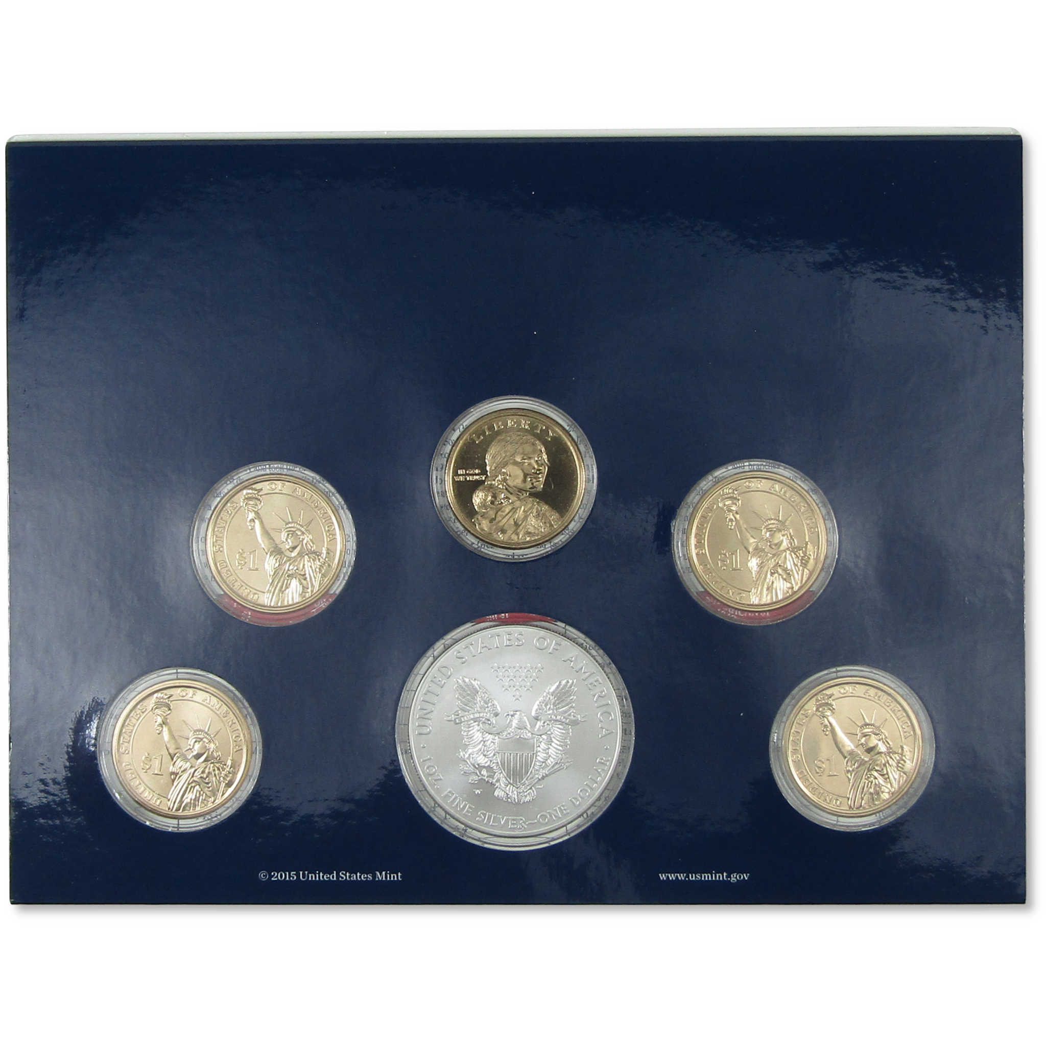 2015 U.S. Mint Annual Uncirculated Dollar Coin Set OGP COA SKU:CPC3855