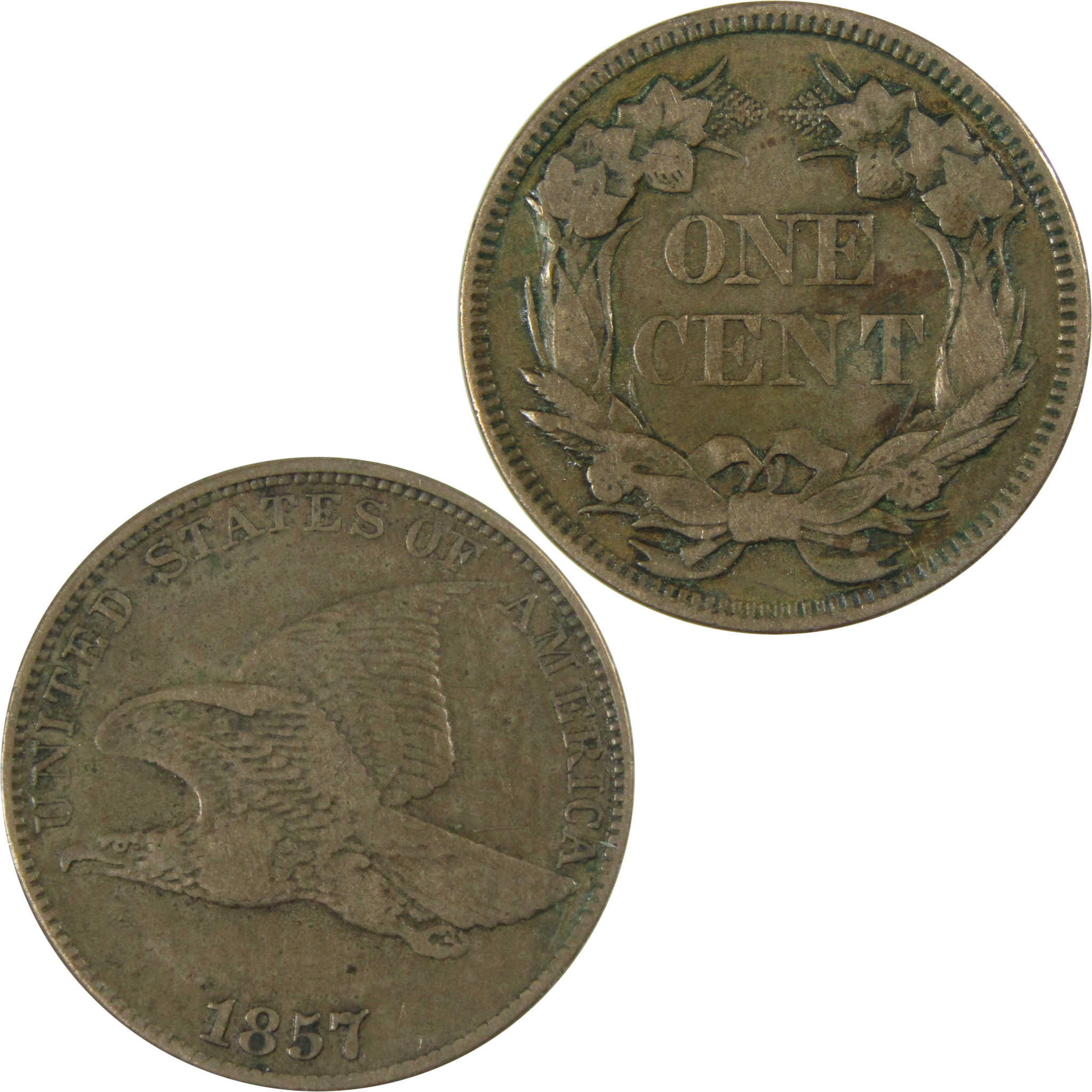 1857 Flying Eagle Cent VF Very Fine Penny 1c Coin SKU:I27249