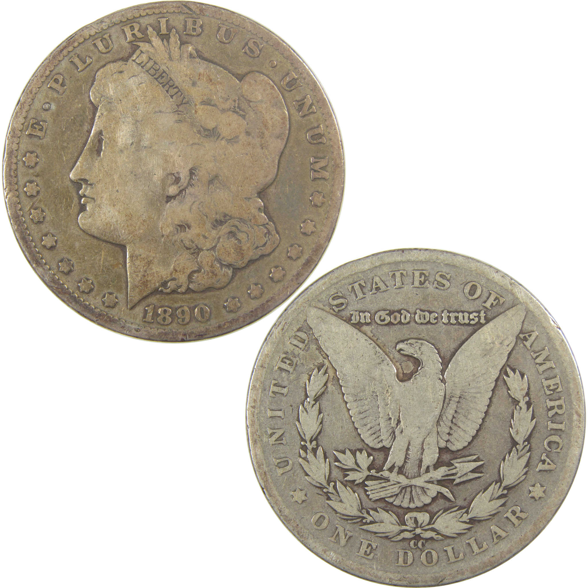 1890 CC Morgan Dollar VG Very Good Details Silver $1 Coin SKU:CPC0731 - Morgan coin - Morgan silver dollar - Morgan silver dollar for sale - Profile Coins &amp; Collectibles