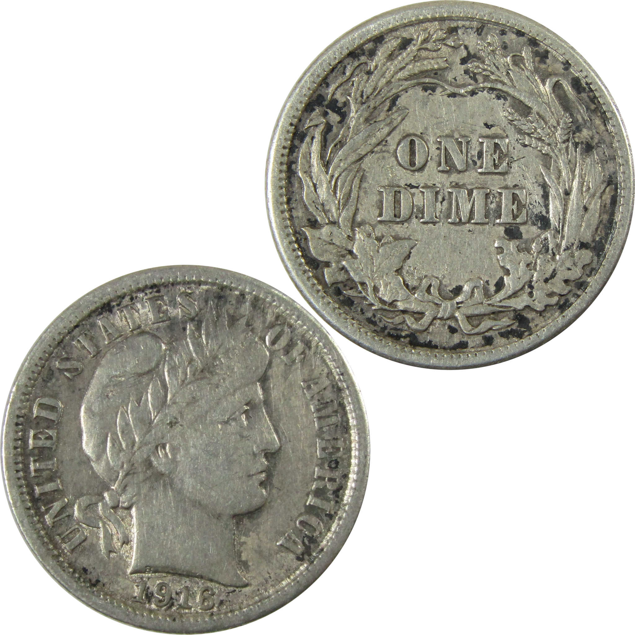 1916 Barber Silver Dime XF EF Extremely Fine Details SKU:CP1026
