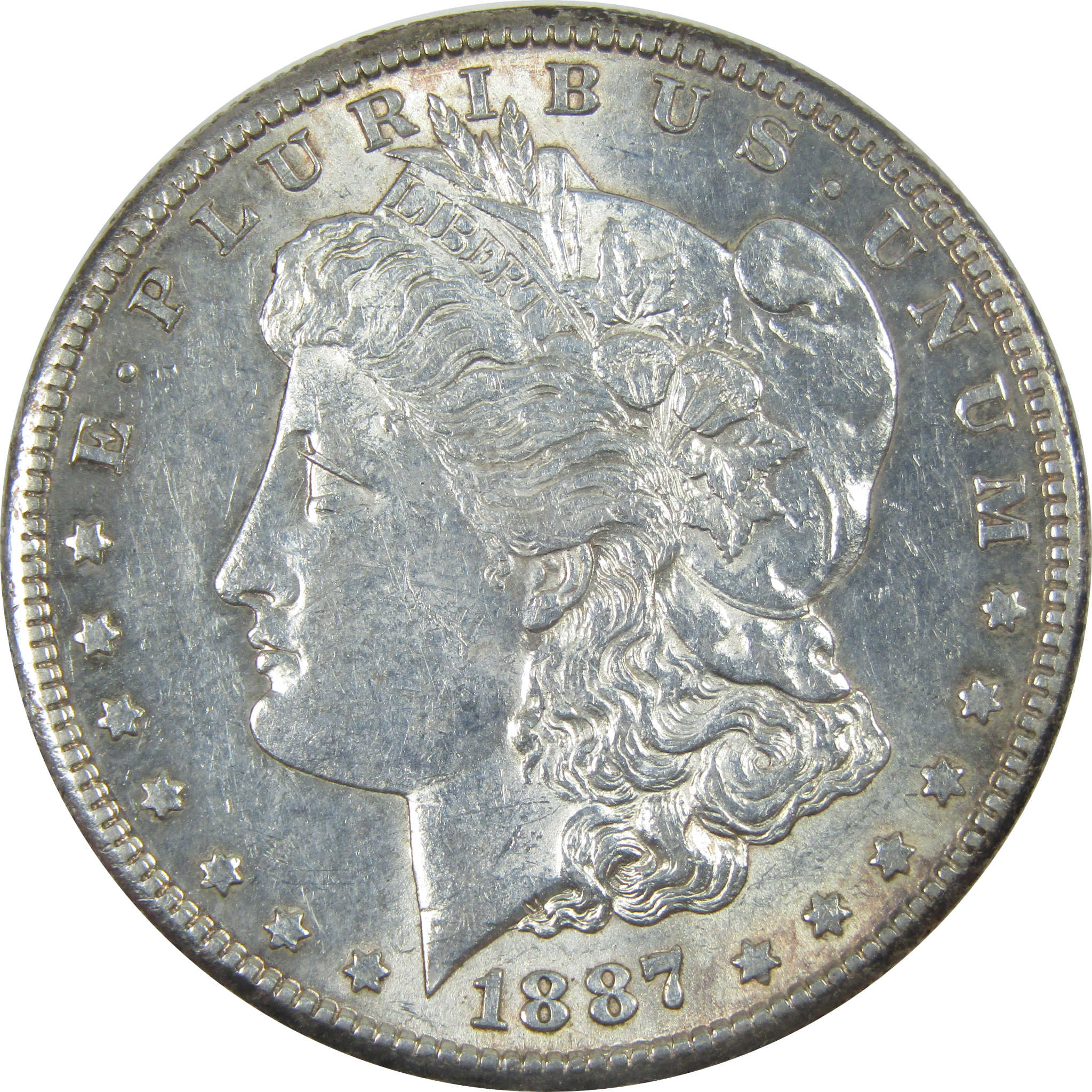 1887 S Morgan Dollar AU About Uncirculated Silver $1 Coin SKU:I16586 - Morgan coin - Morgan silver dollar - Morgan silver dollar for sale - Profile Coins &amp; Collectibles