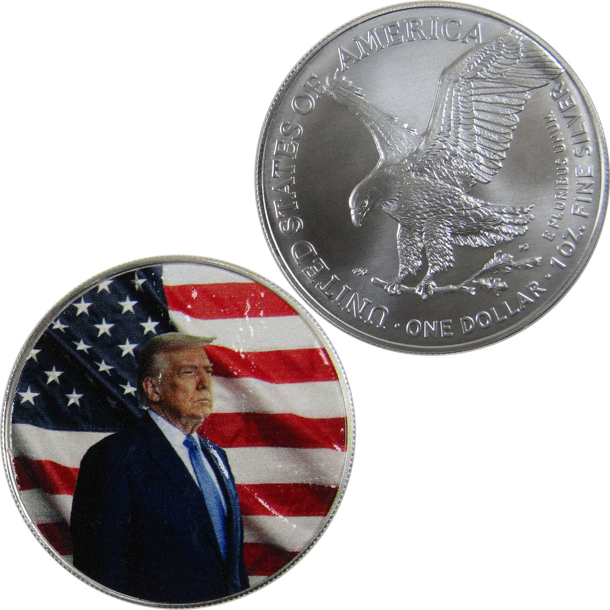 2025 President Donald J. Trump Colorized American Silver Eagle $1 Coin