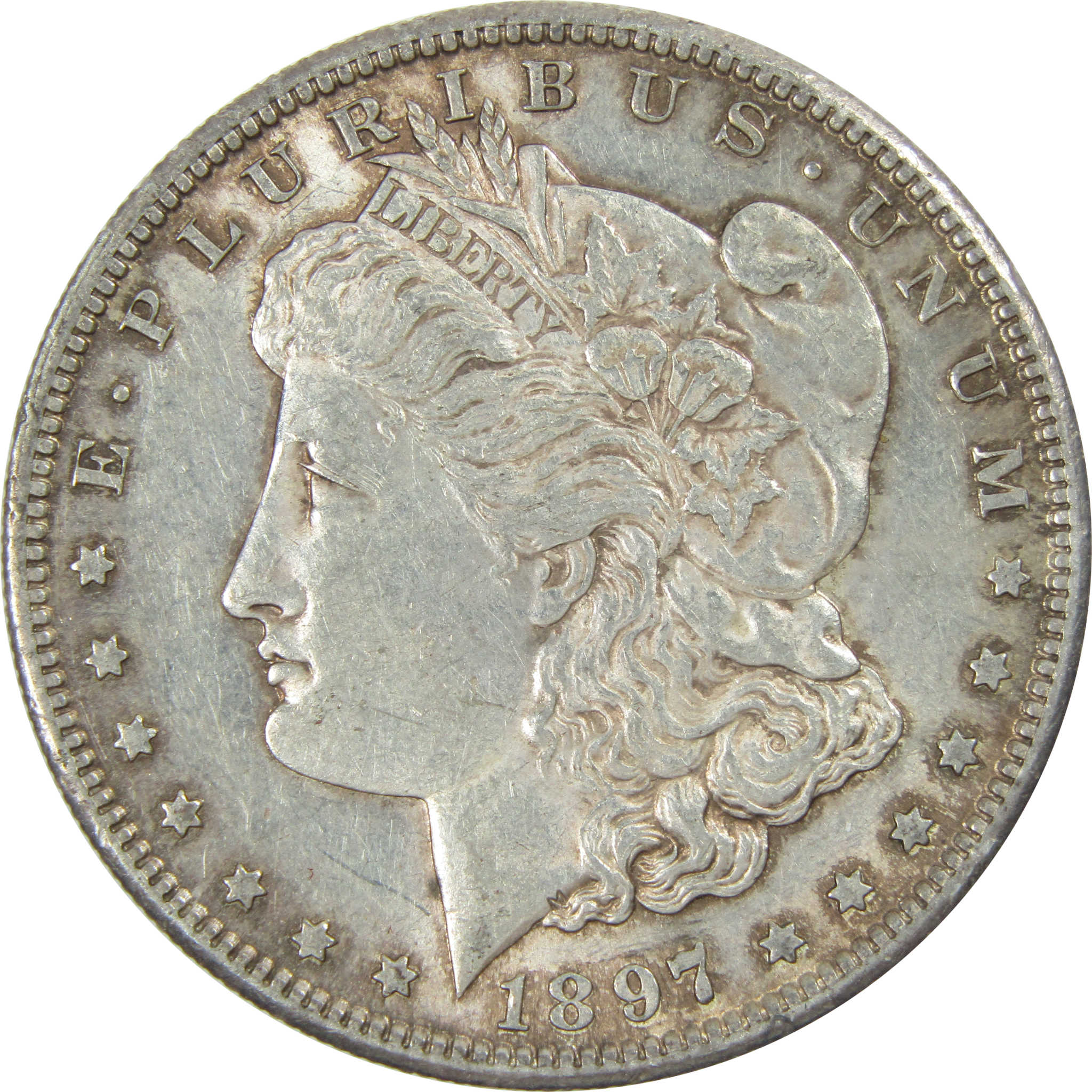 1897 S Morgan Dollar AU About Uncirculated Silver $1 Coin SKU:I13675 - Morgan coin - Morgan silver dollar - Morgan silver dollar for sale - Profile Coins &amp; Collectibles