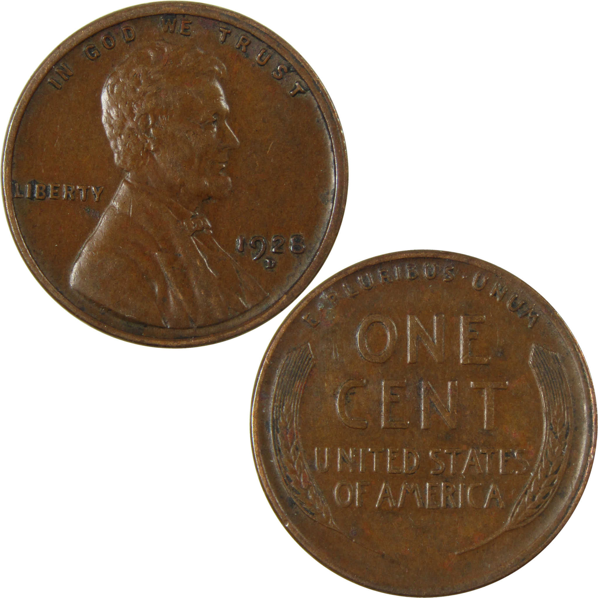 1928 D Lincoln Wheat Cent VF Very Fine Penny 1c Coin SKU:I27609
