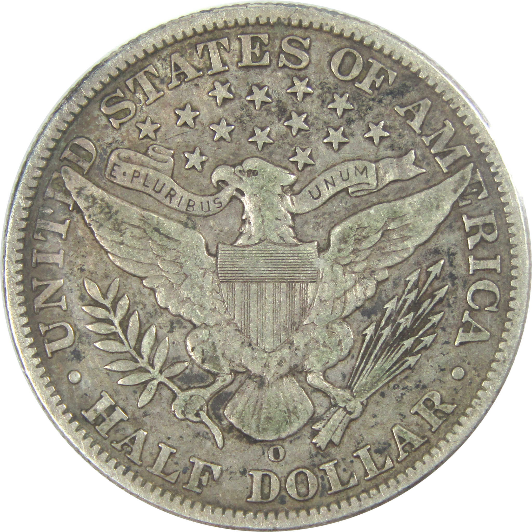 1908 O Barber Half Dollar VF Very Fine Silver 50c Coin