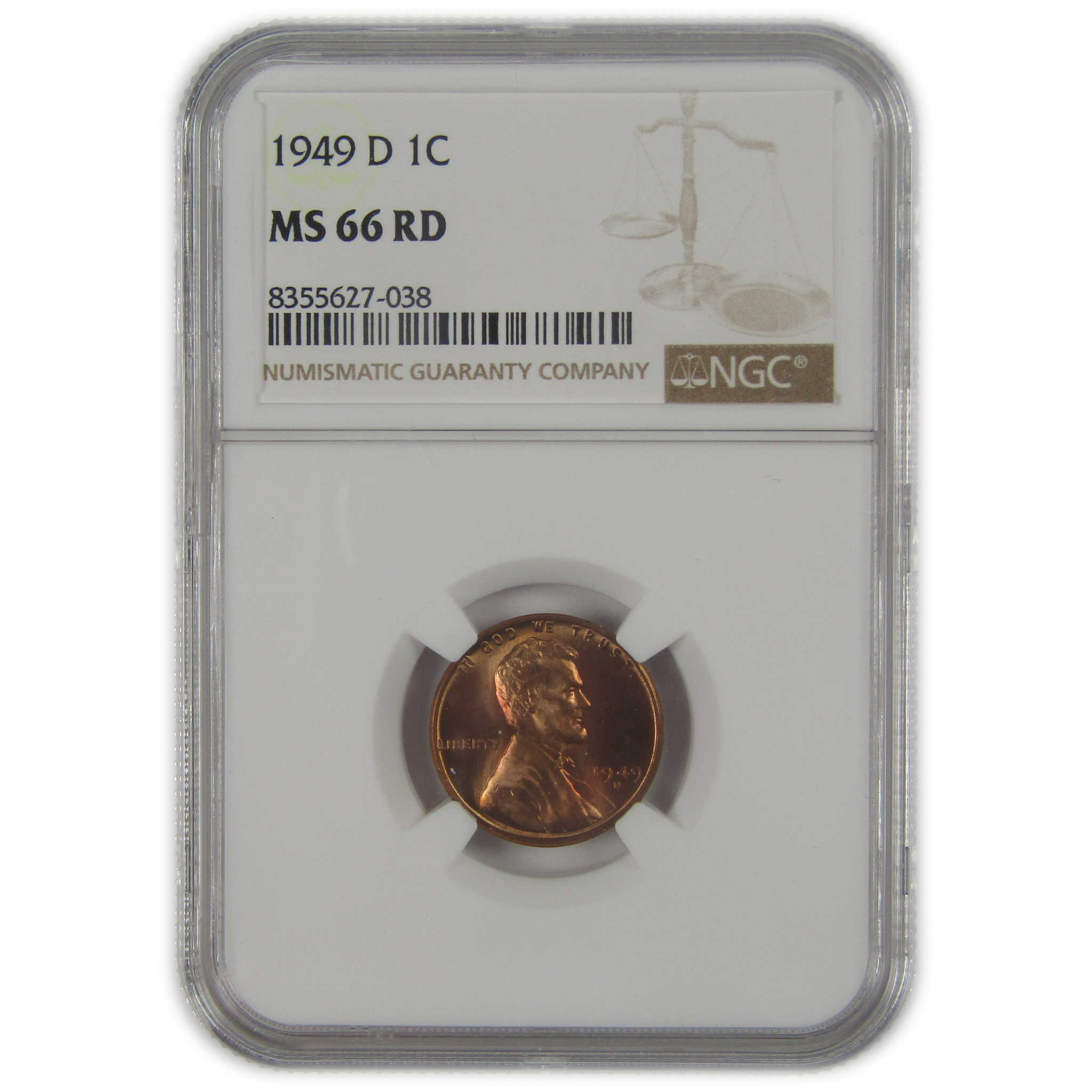 1949 D Lincoln Wheat Cent MS 66 RD NGC Penny Uncirculated SKU:I22640