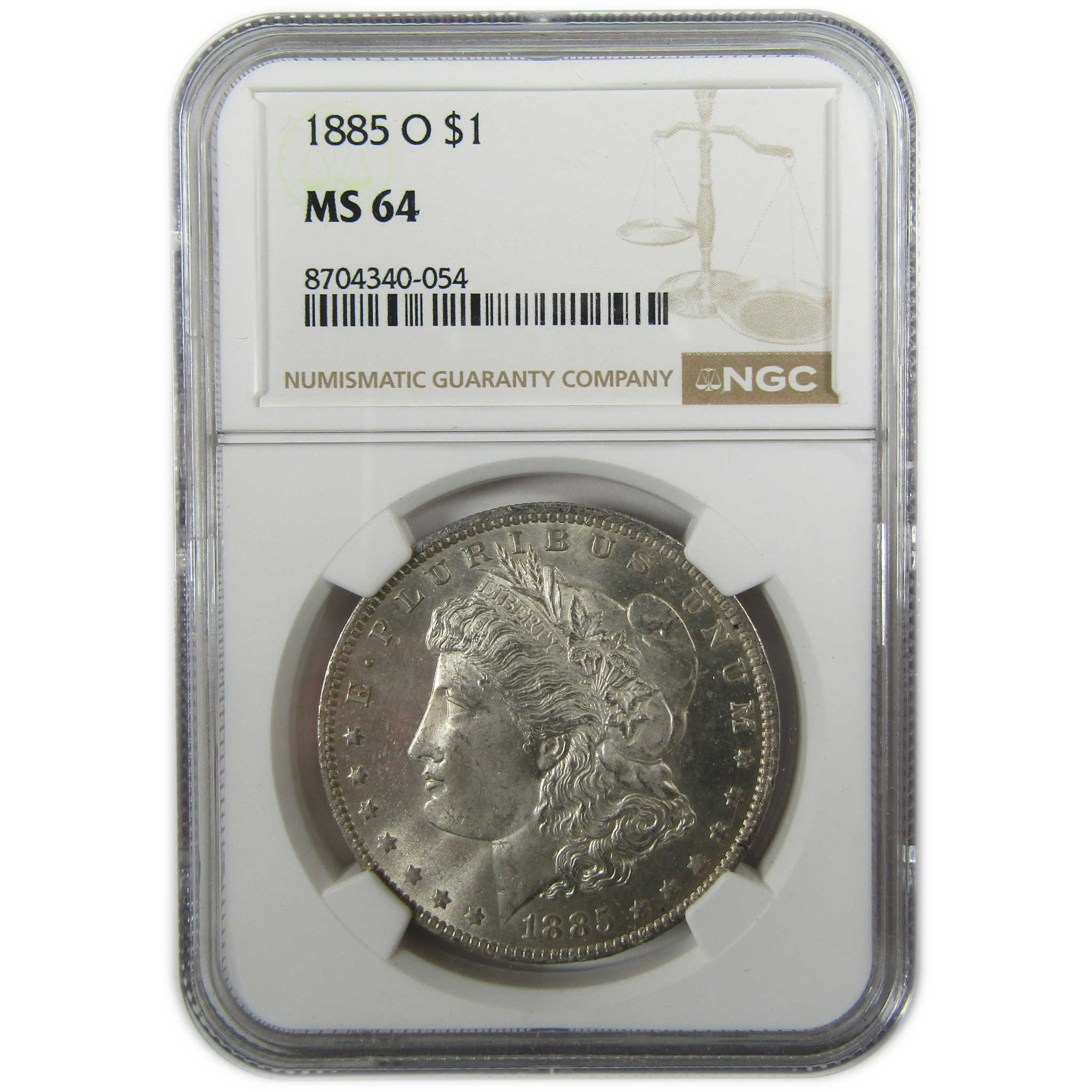 1885 O Morgan Silver Dollar MS 64 NGC Uncirculated $1 Coin SKU:I27531
