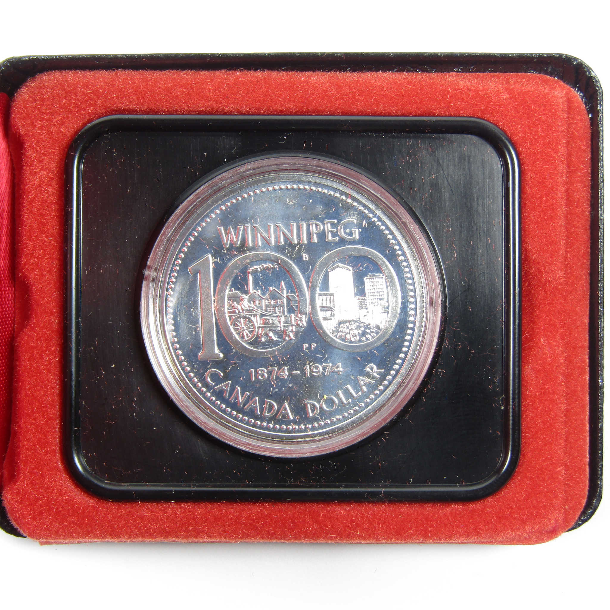 1974 Canadian Winnipeg Centennial Dollar Silver $1 Coin SKU:CPC7788