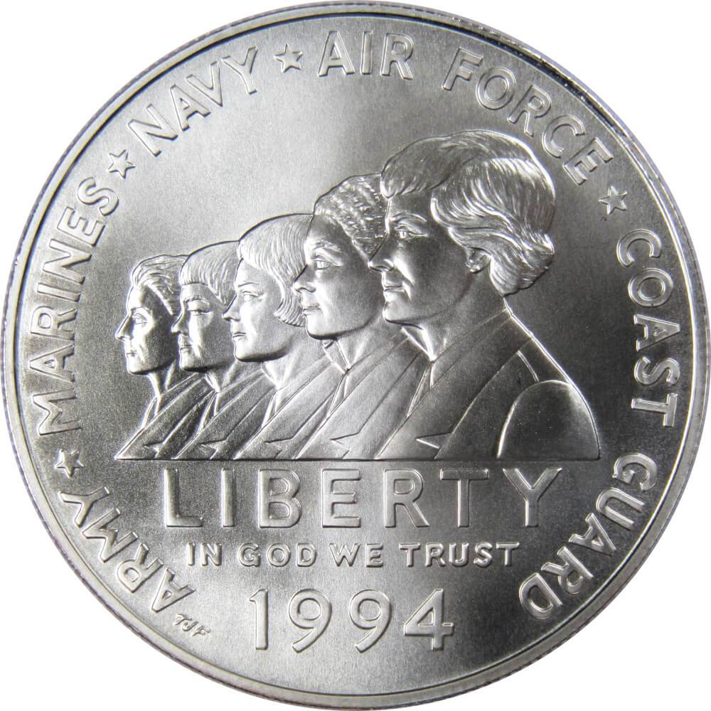 Women in Military Service Commemorative 1994 W Uncirculated Silver $1