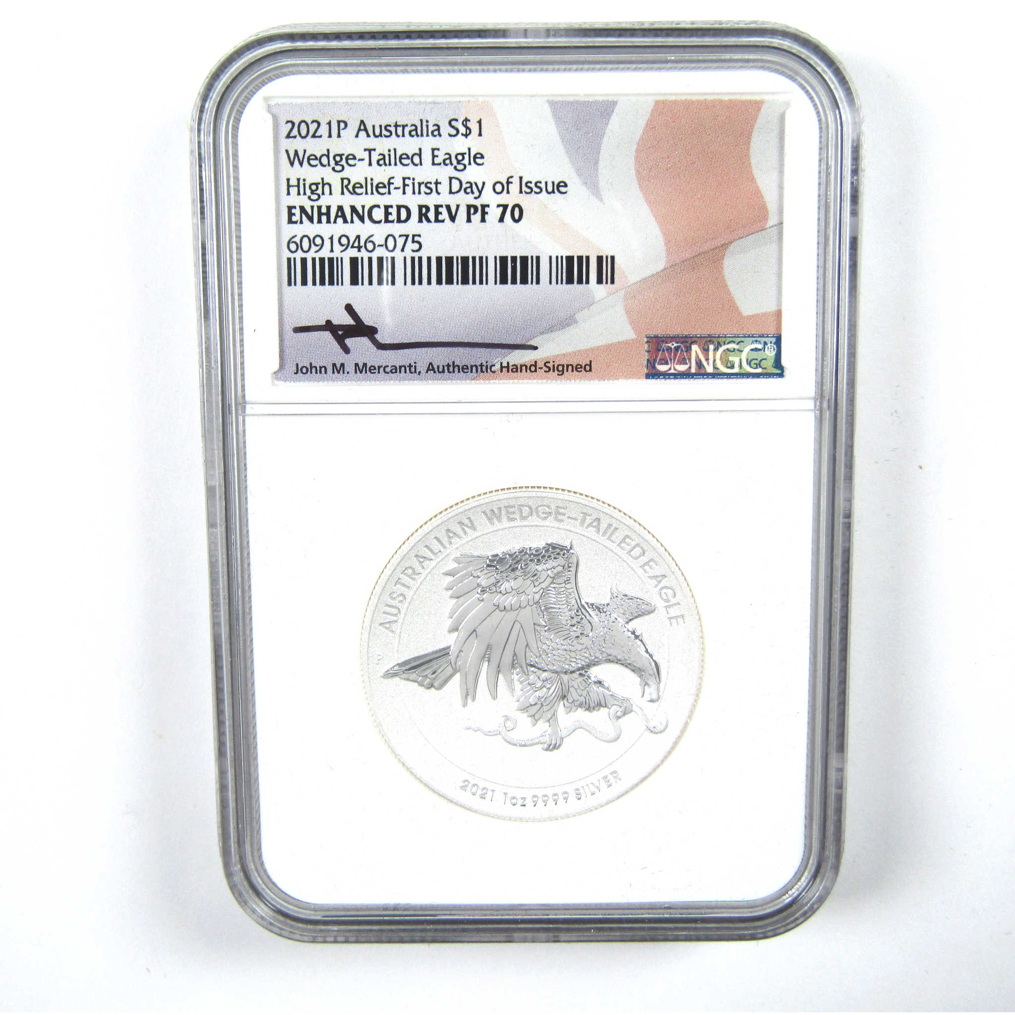 2021 P Australian Wedge-tailed Eagle PF 70 NGC Silver COA SKU:CPC6974