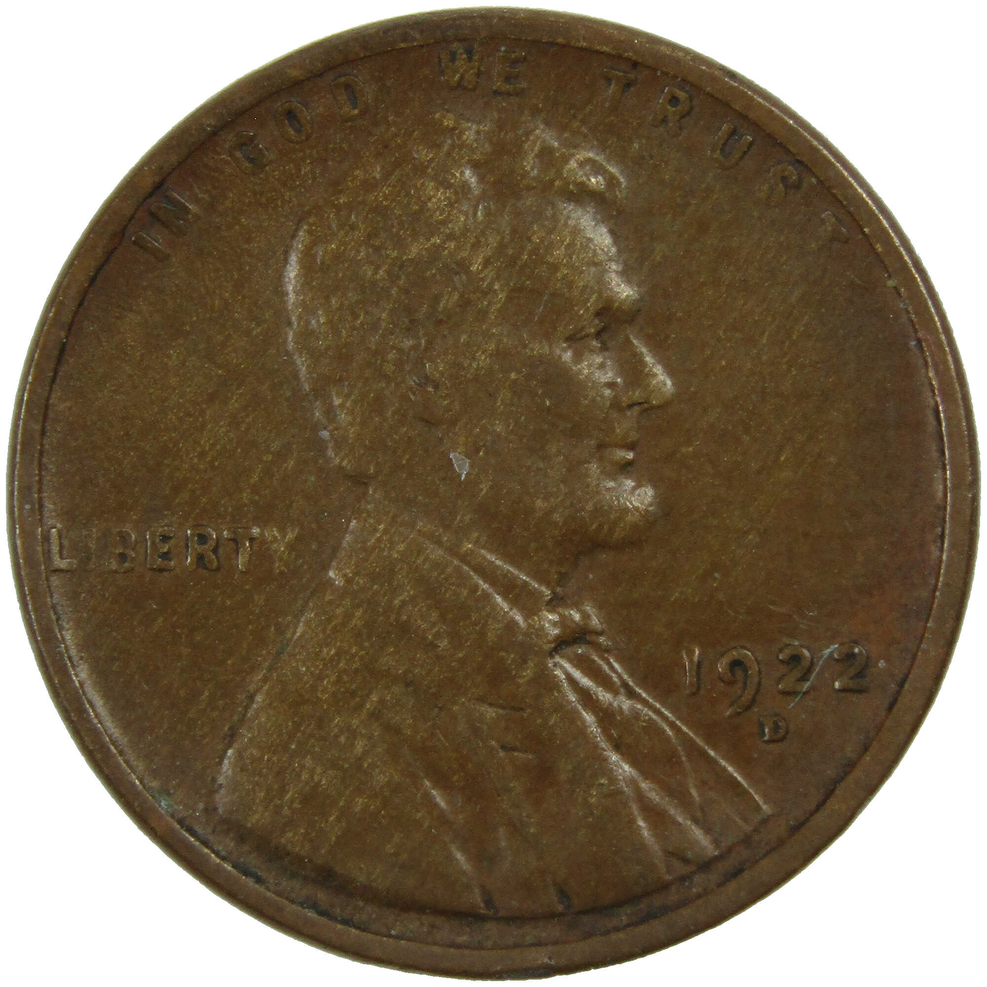 1922 D Lincoln Wheat Cent VF Very Fine Penny 1c Coin SKU:I12945