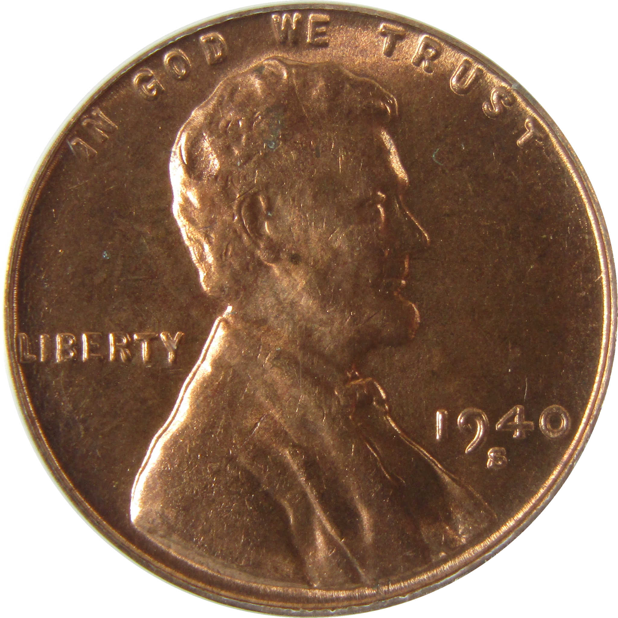 1940 S Lincoln Wheat 1c MS 64 RB ANACS Struck Through Error SKU:I28435