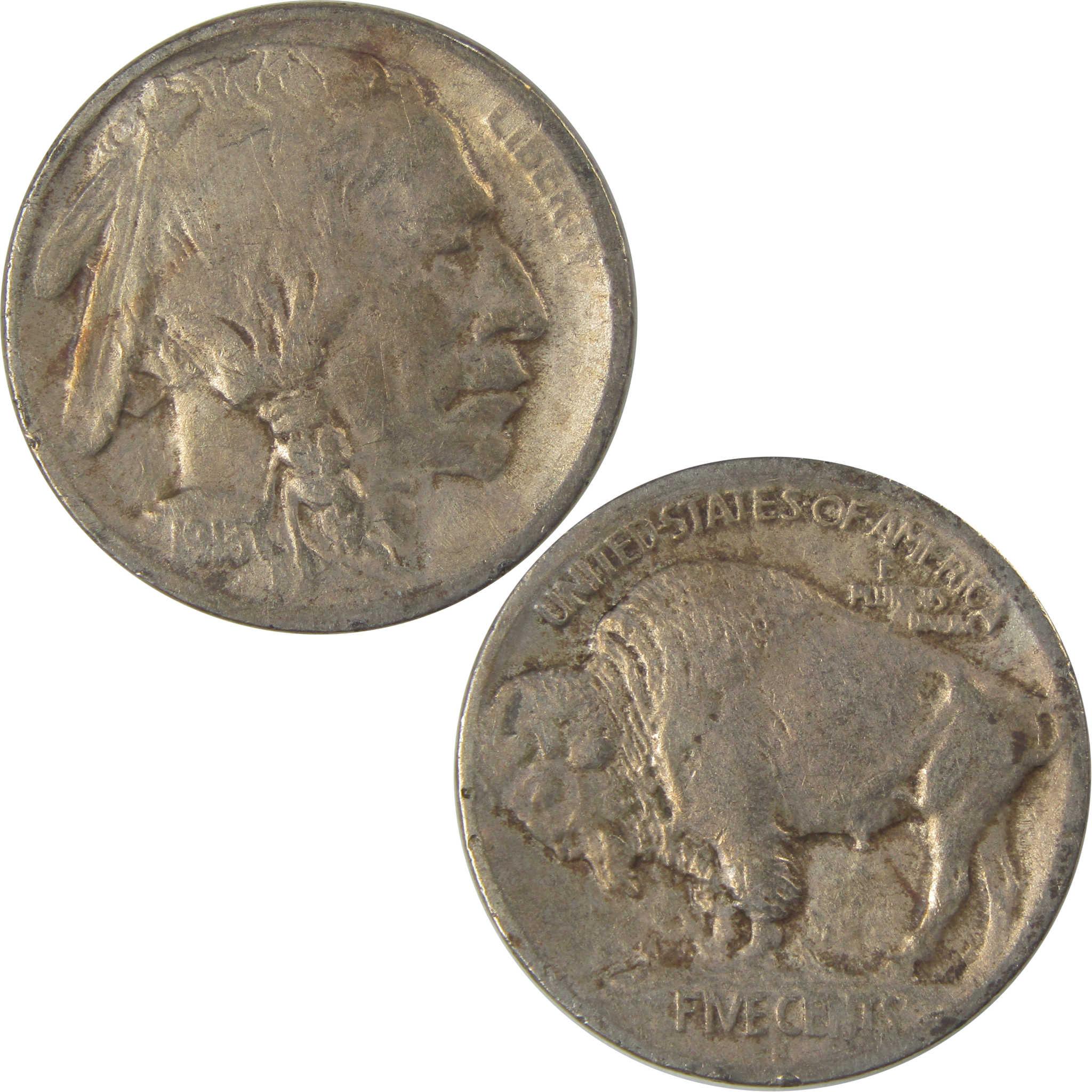 1913 S Type 1 Indian Head Buffalo Nickel F Fine Details SKU:I22922