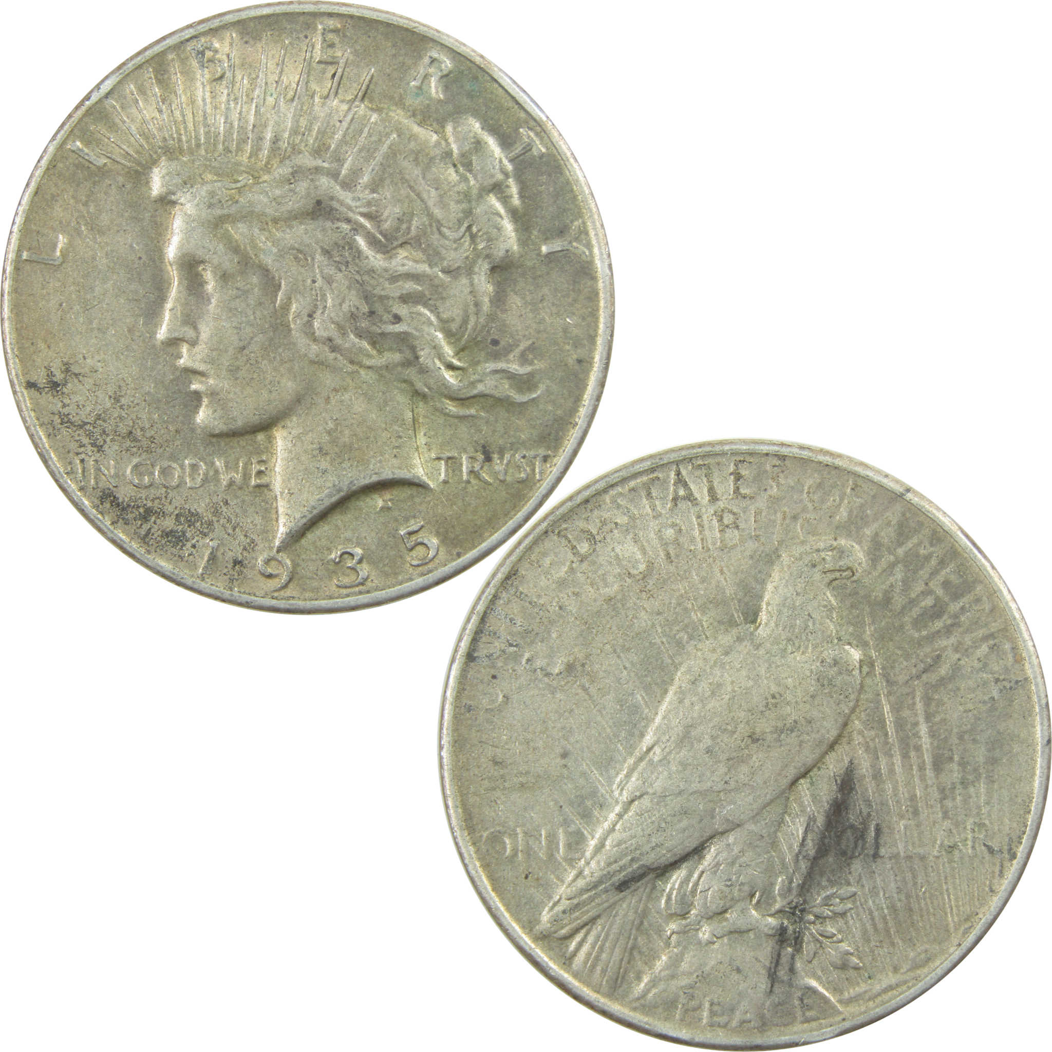 1935 Peace Dollar XF EF Extremely Fine Silver $1 Coin SKU:I16595