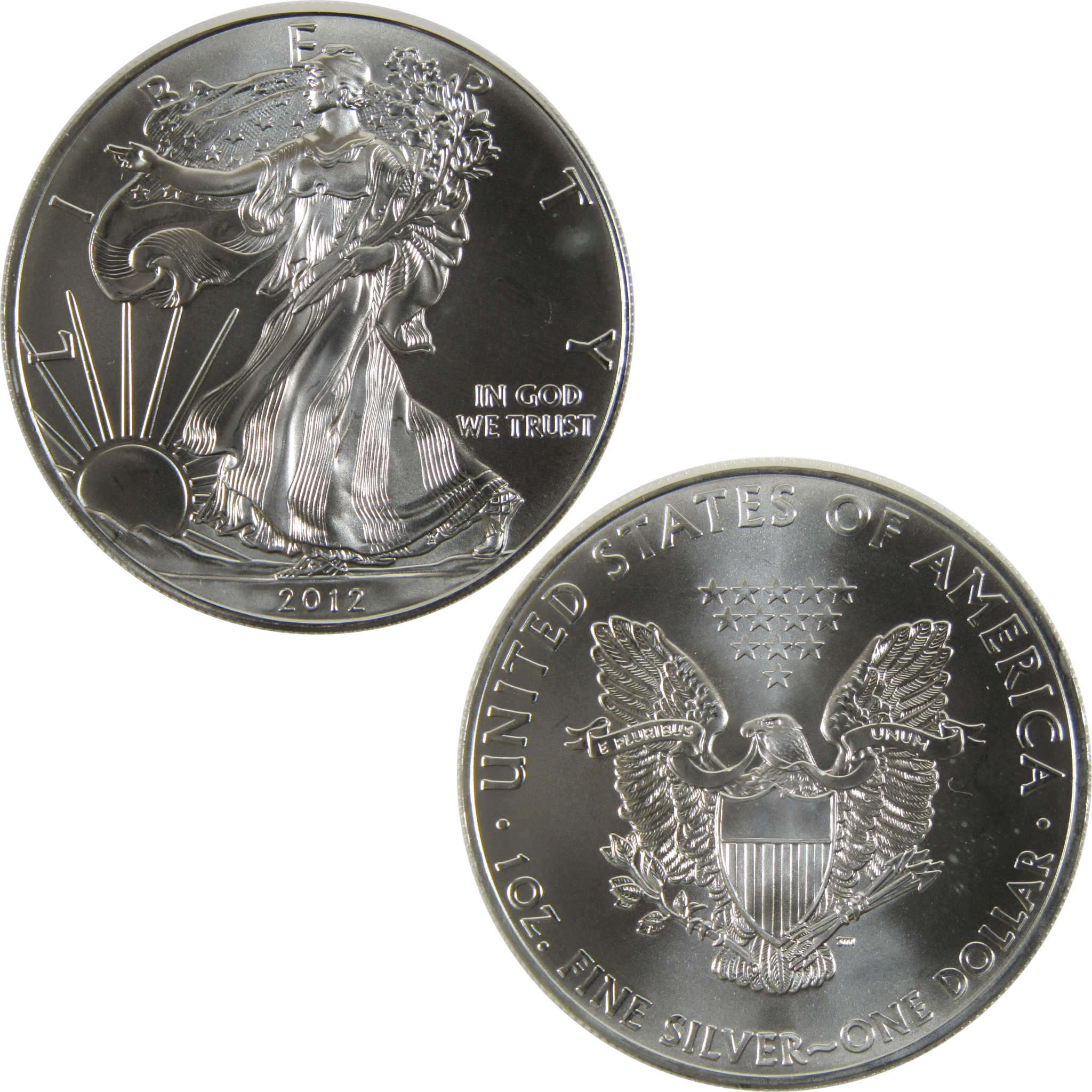 2012 American Eagle BU Uncirculated 1 oz .999 Silver Bullion $1 Coin