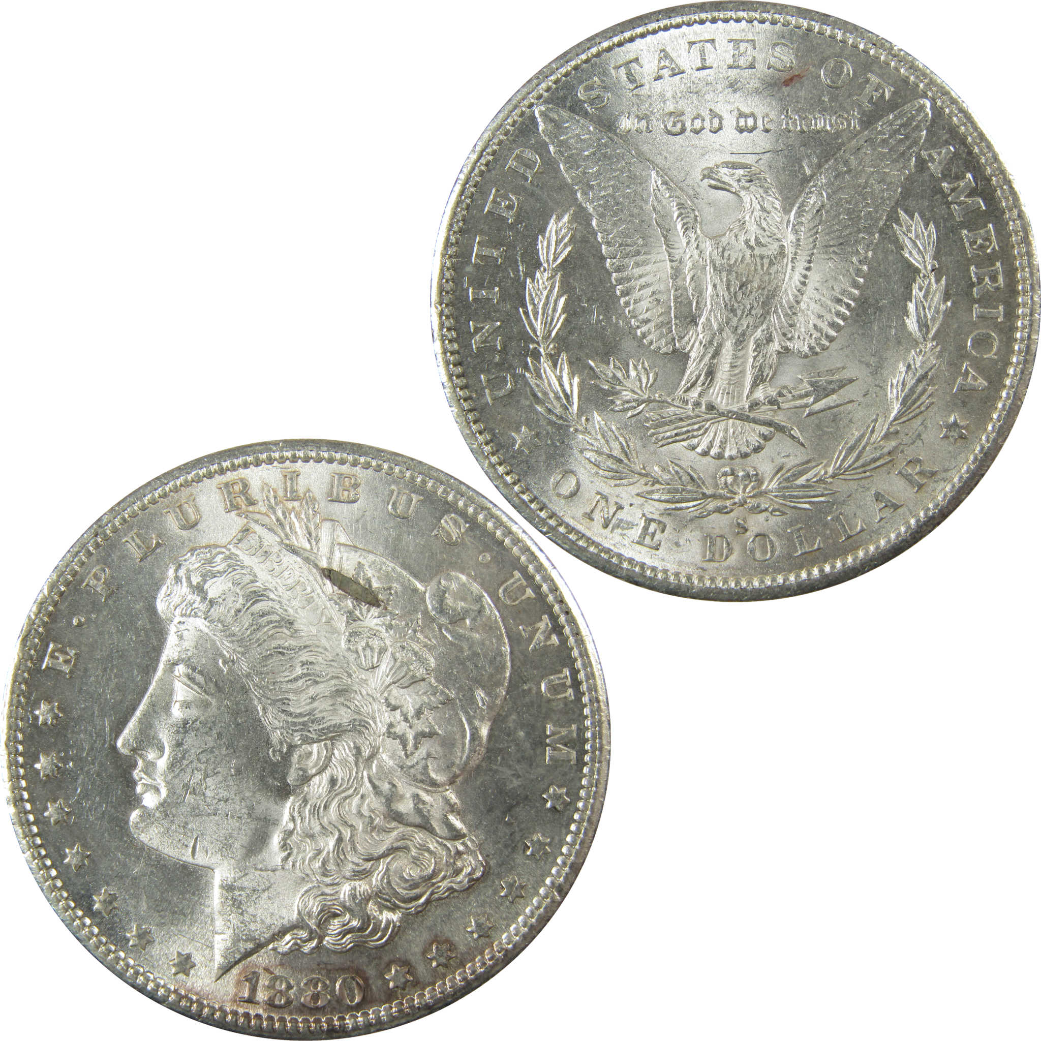1880 S Morgan Silver Dollar Uncirculated Mint State $1 Coin SKU:CP1593
