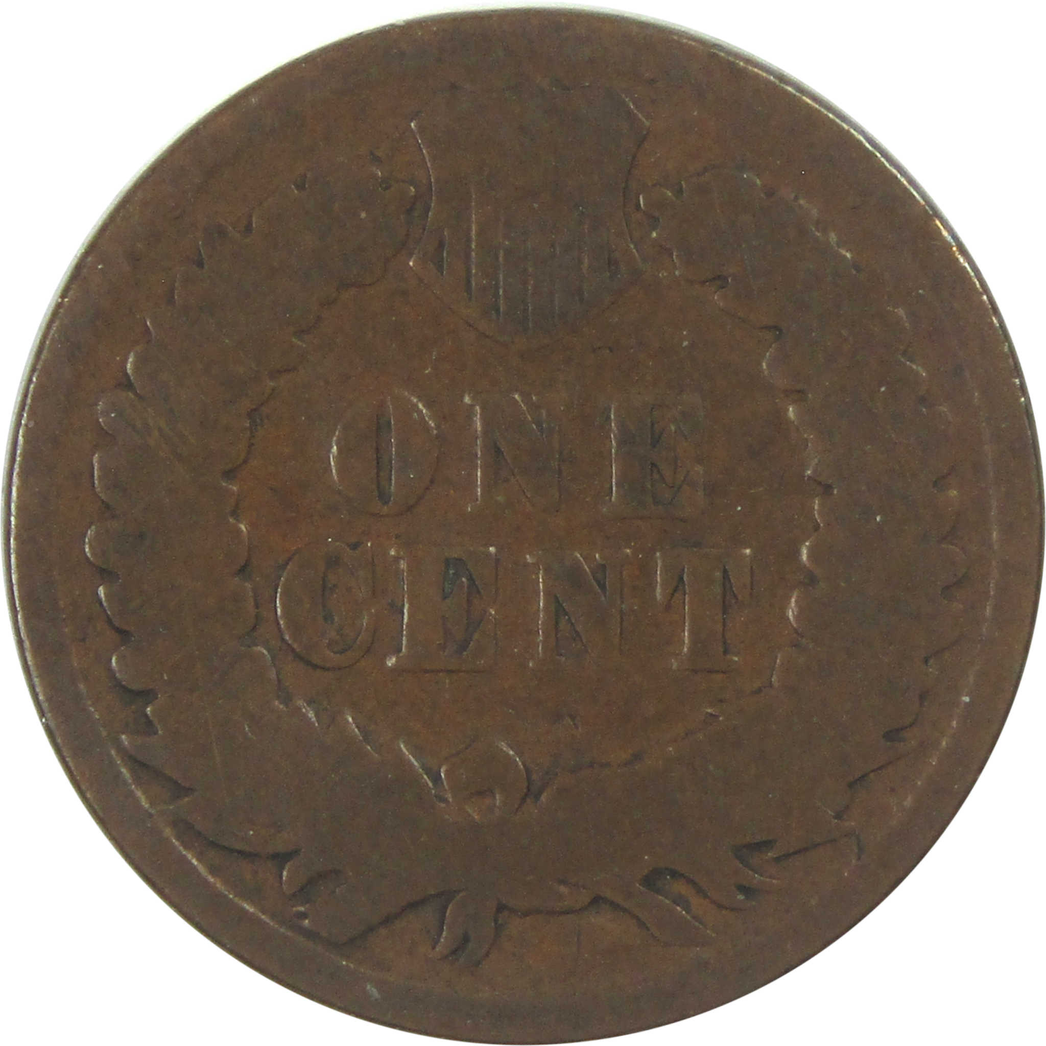 1873 Open 3 Indian Head Cent AG About Good Penny 1c Coin SKU:I15560