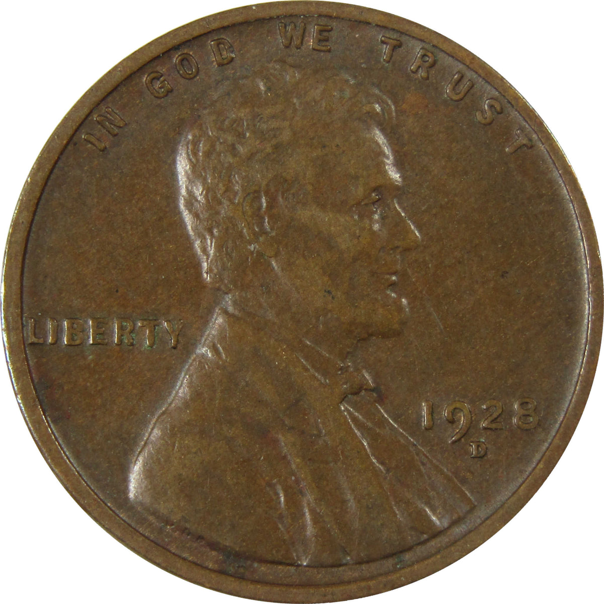 1928 D Lincoln Wheat Cent XF EF Extremely Fine 1c Coin SKU:I27317