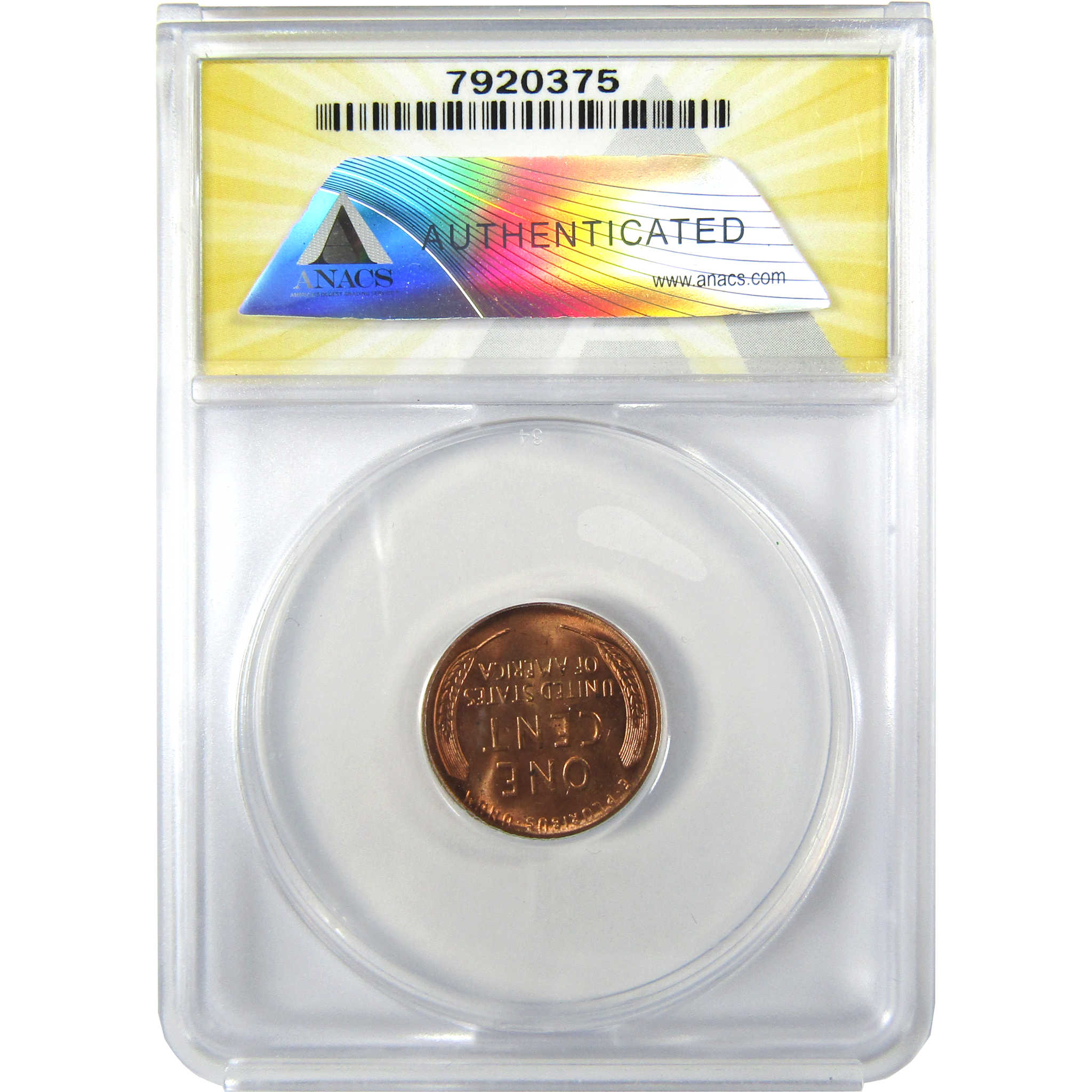 1957 BIE Variety Lincoln Wheat Cent MS 64 RD ANACS Penny SKU:CP149