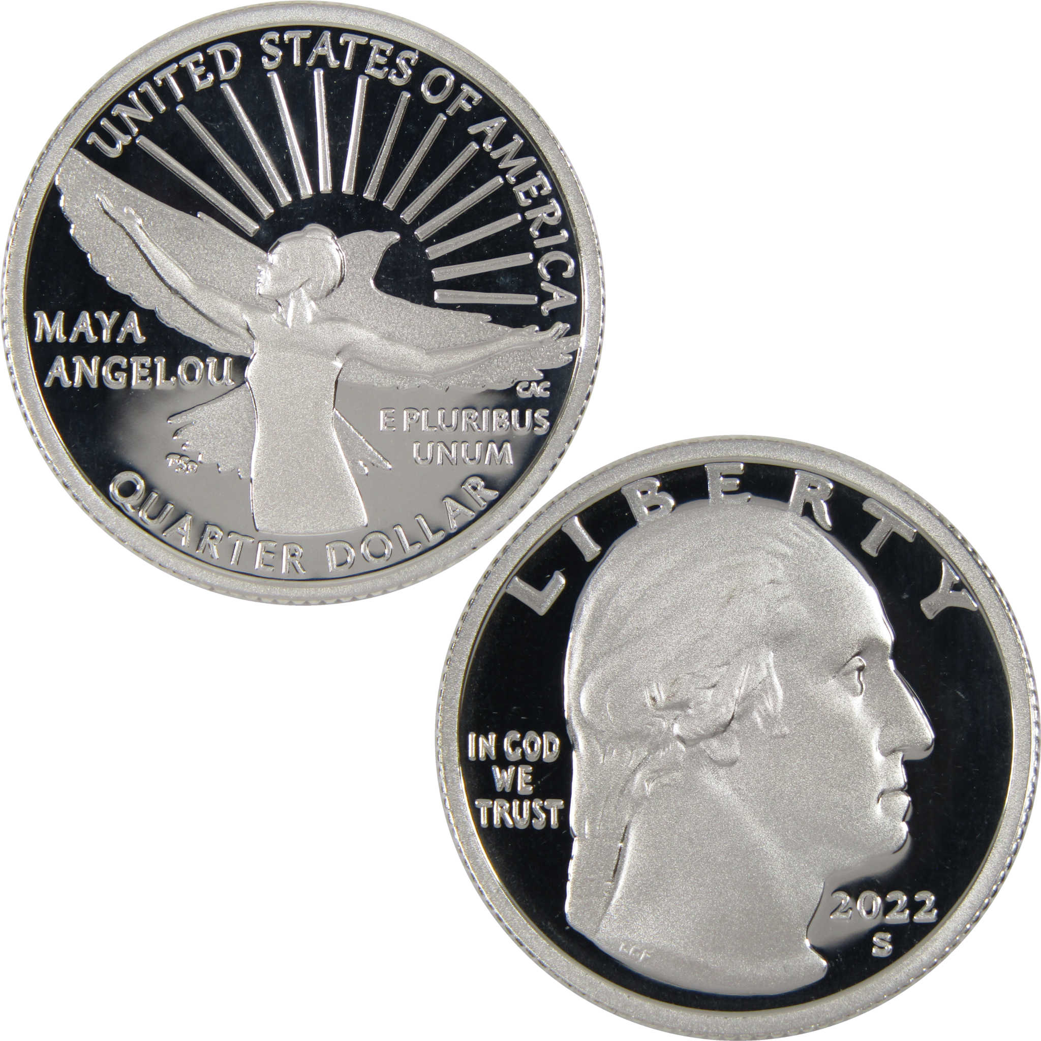 2022 S Maya Angelou American Women Quarter .999 Silver 25c Proof Coin