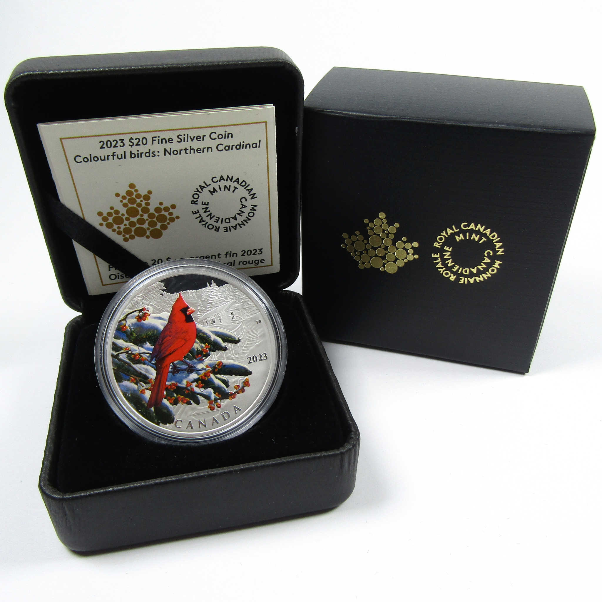 Colorful Birds Northern Cardinal Silver $20 Proof 2023 Canada COA
