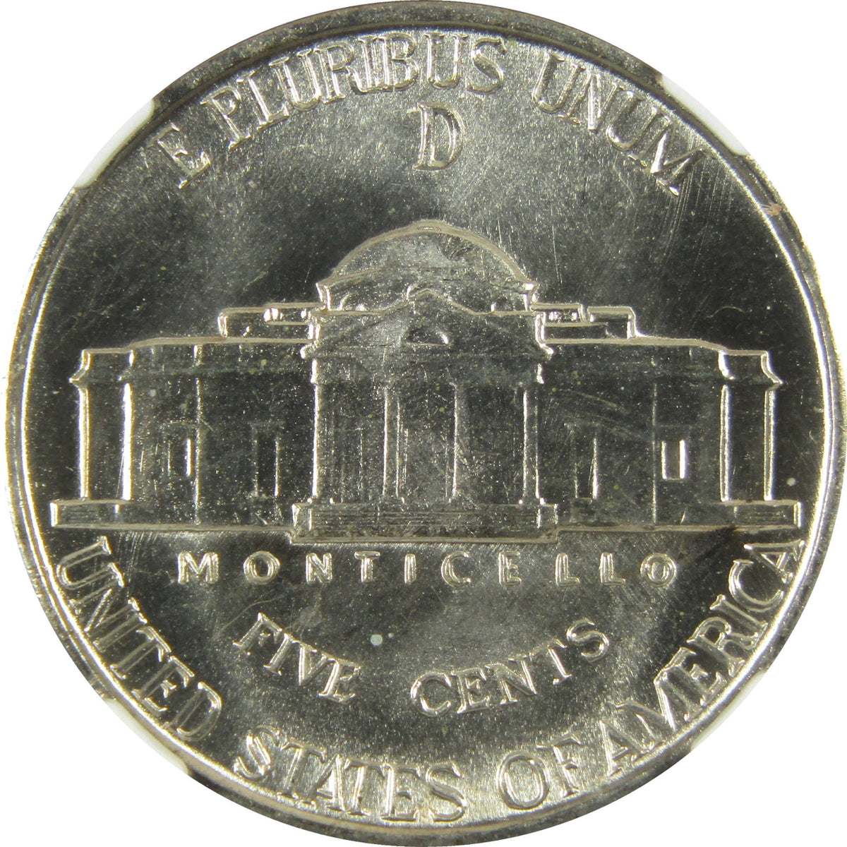 1943 D Jefferson Wartime Silver Nickel MS 67 NGC 5c Coin SKU:I28704