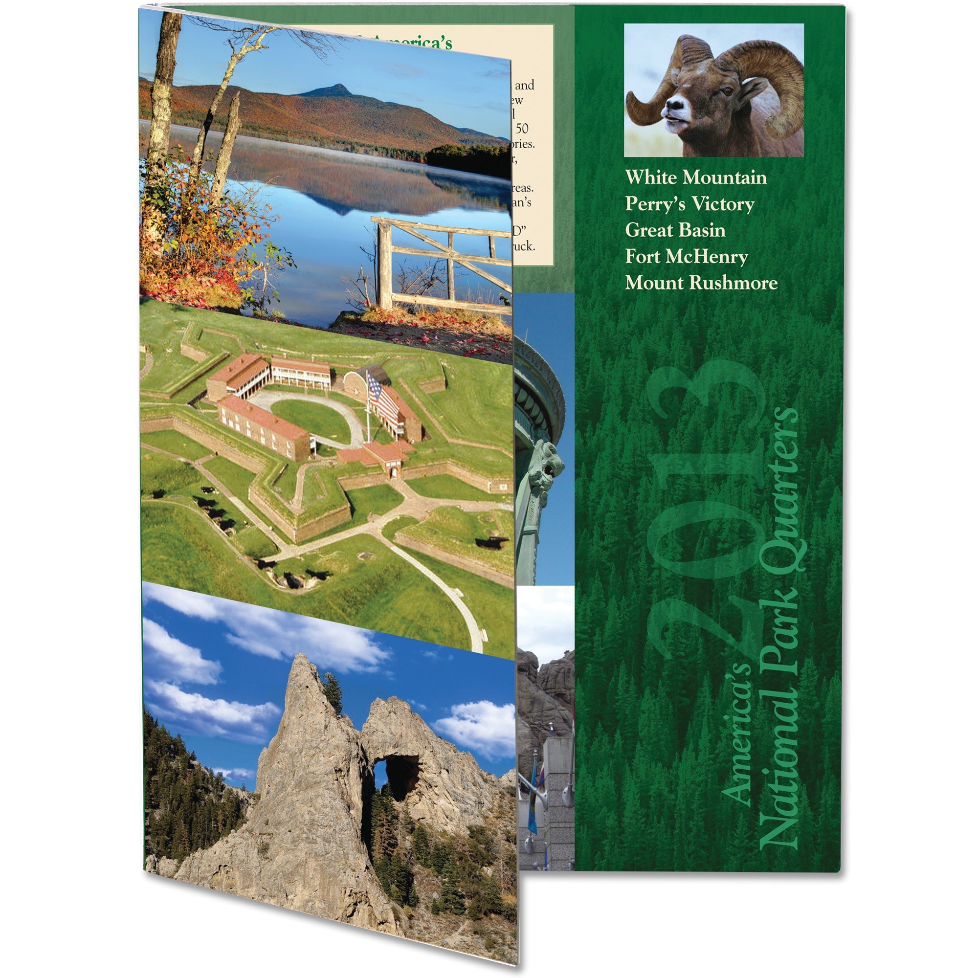 2013 America's National Park Quarter Series Colorful Folder Littleton