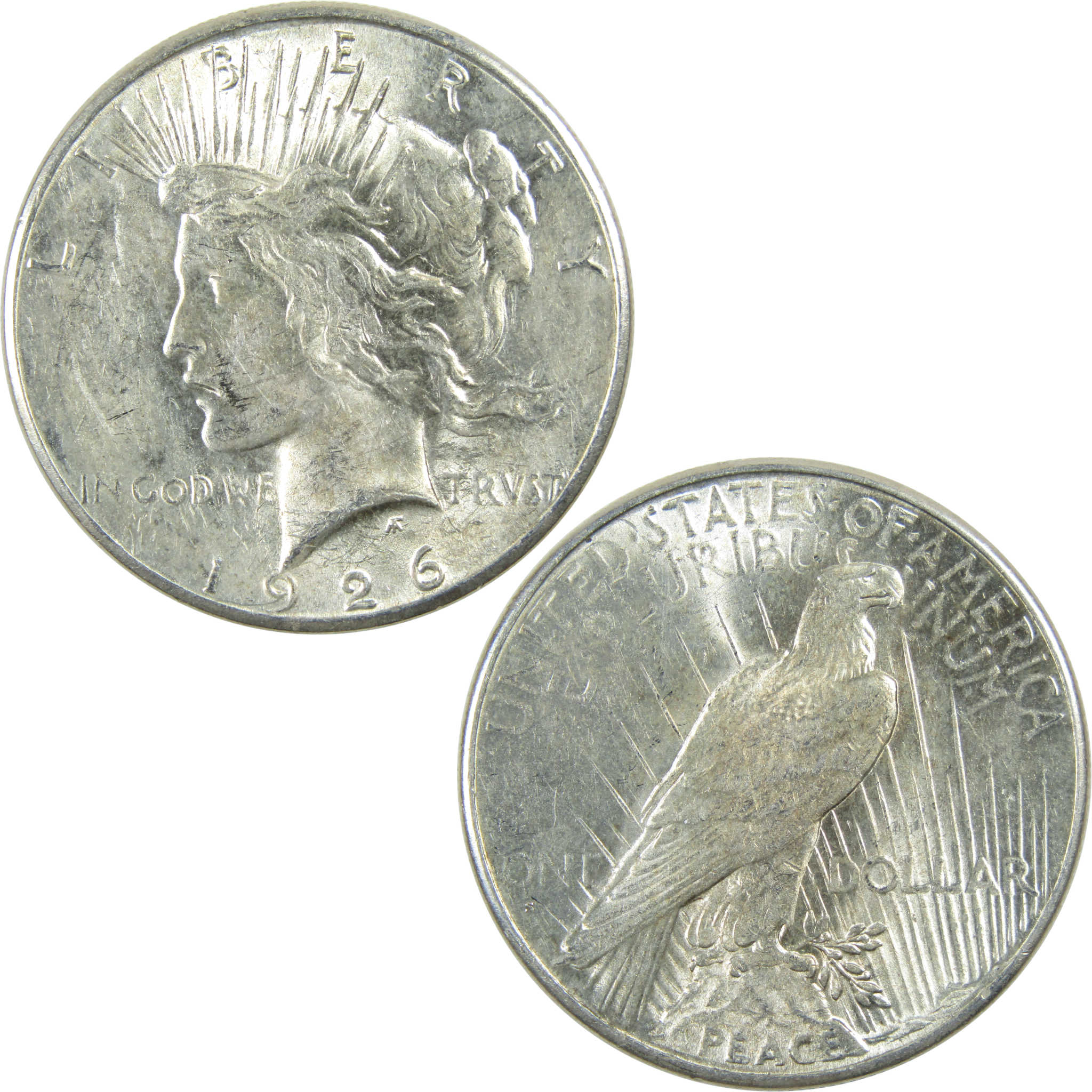 1926 S Peace Dollar AU About Uncirculated Silver $1 Coin SKU:I12838