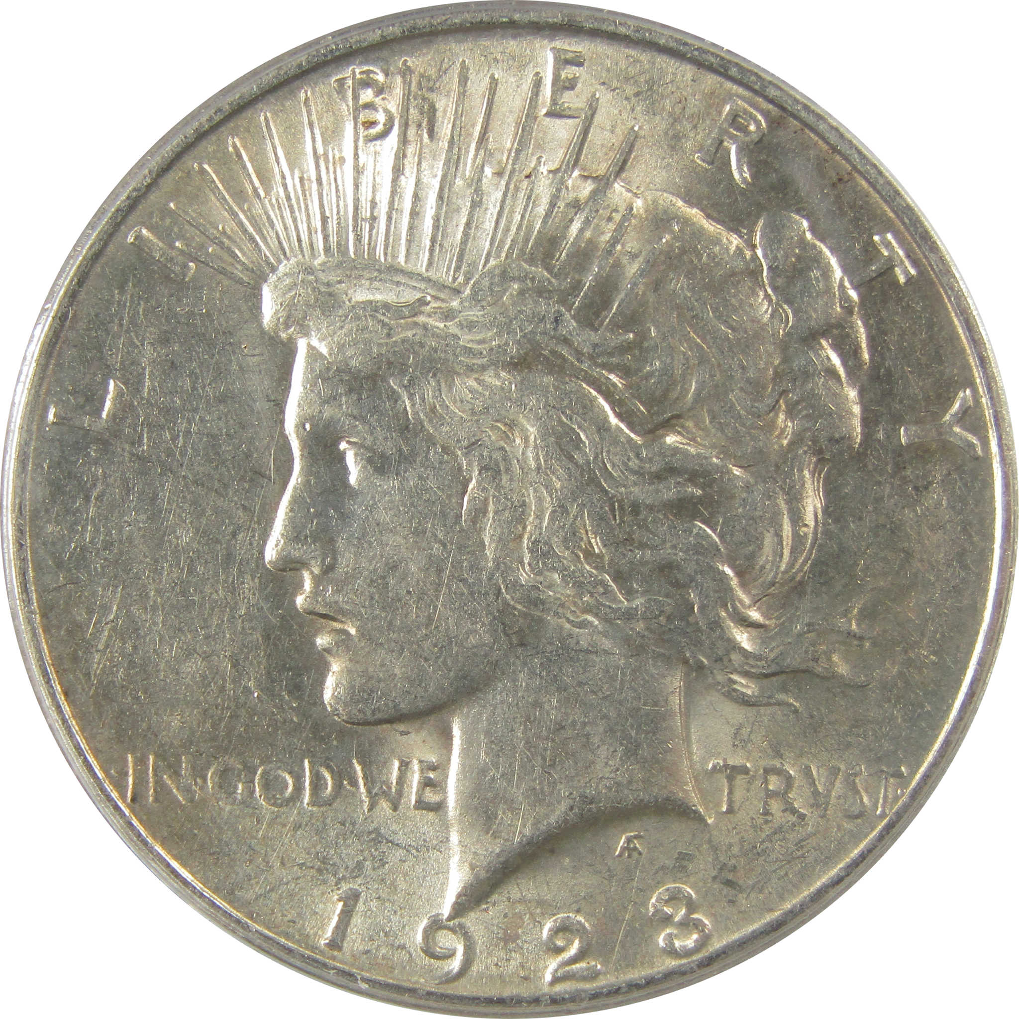 1923 S Peace Dollar AU 58 ANACS Silver $1 Coin SKU:I22159