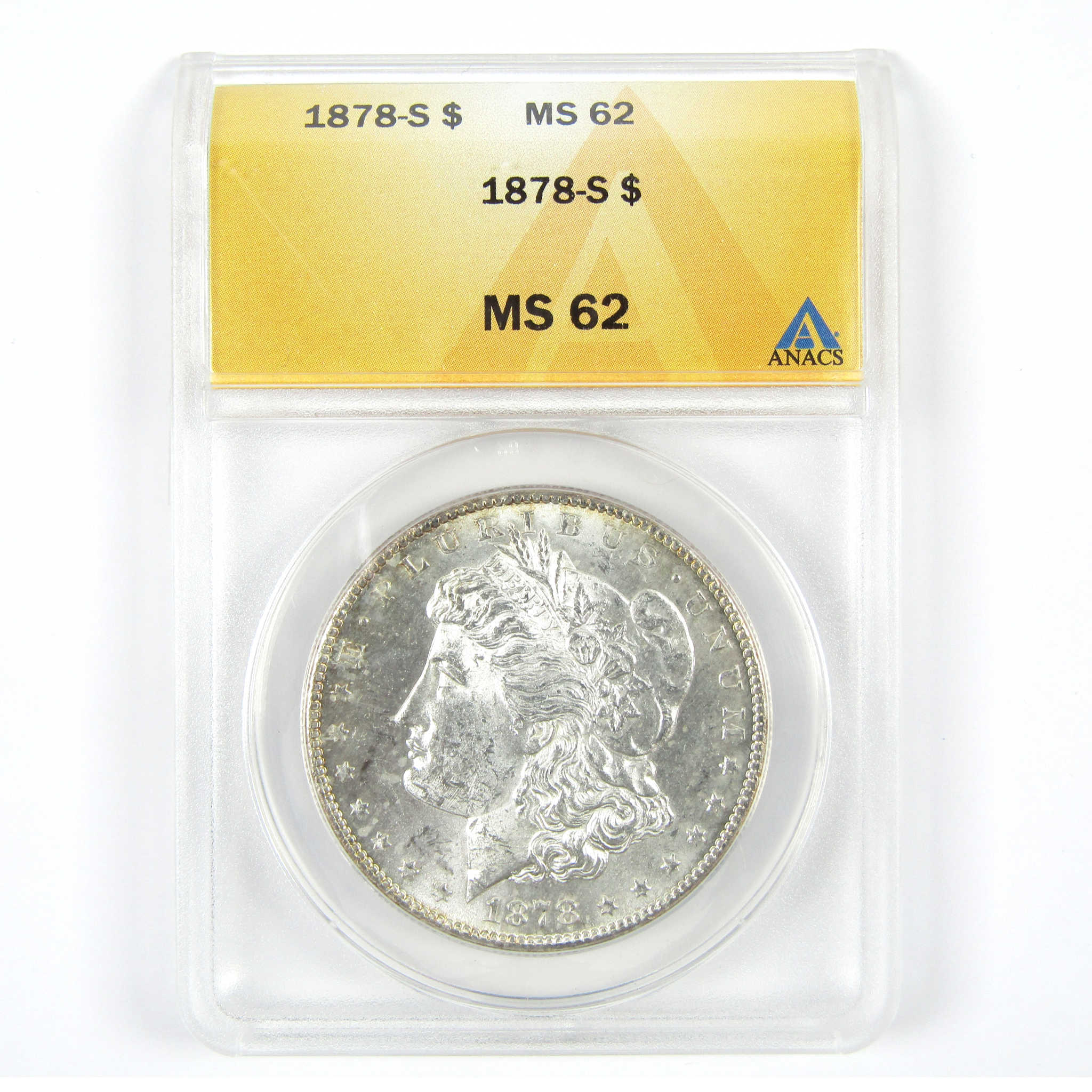 1878 S Morgan Dollar MS 62 ANACS Silver $1 Uncirculated SKU:I15036 - Morgan coin - Morgan silver dollar - Morgan silver dollar for sale - Profile Coins &amp; Collectibles