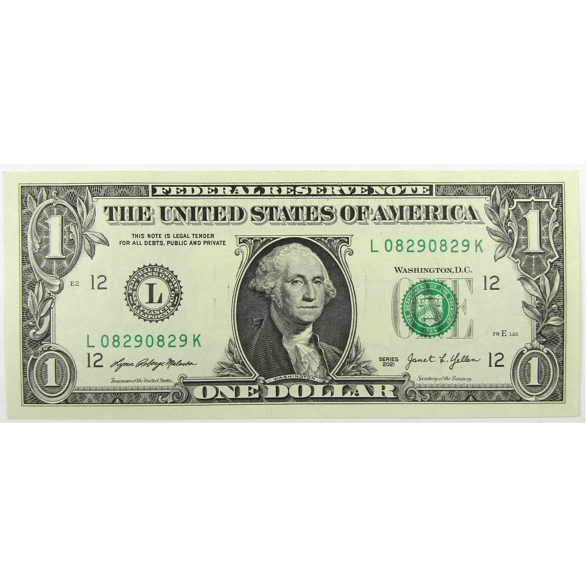 2021 $1 Small Size Federal Reserve Repeater Note CU SKU:I26037