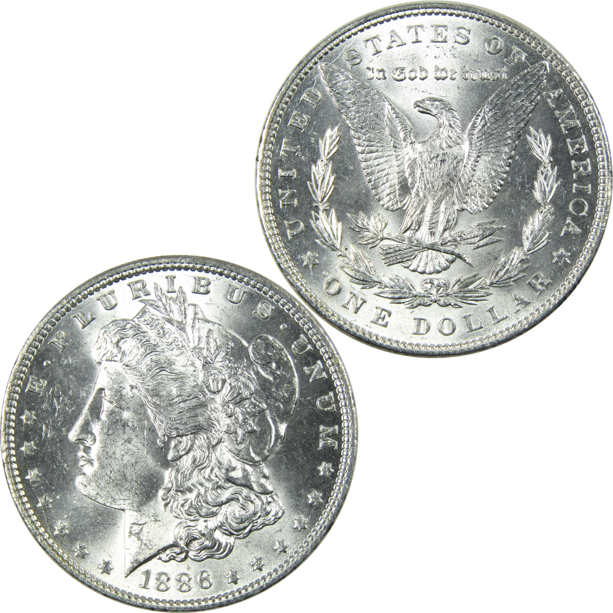 1886 Morgan Dollar Uncirculated Silver $1 Coin SKU:I14933 - Morgan coin - Morgan silver dollar - Morgan silver dollar for sale - Profile Coins &amp; Collectibles