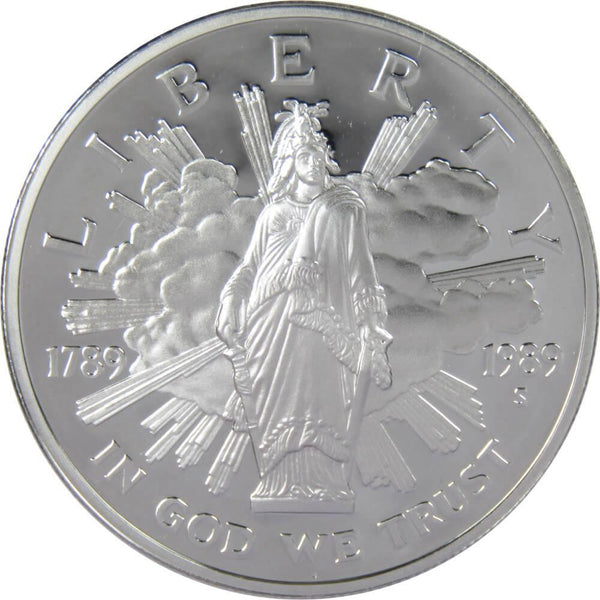 C*送様 1988年製 Lawlee O’Connor 刻印ビスクドール 38c 1989 S Congress Bicentennial Commemorative Silver Dollar Proof $1 Coin