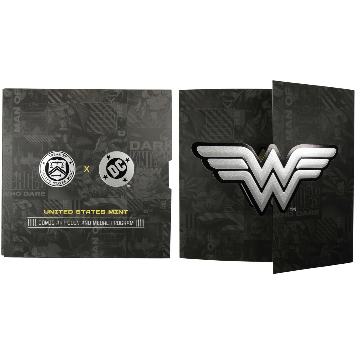 DC Comic Art Wonder Woman 1 oz .999 Silver Medal Collectible OGP COA