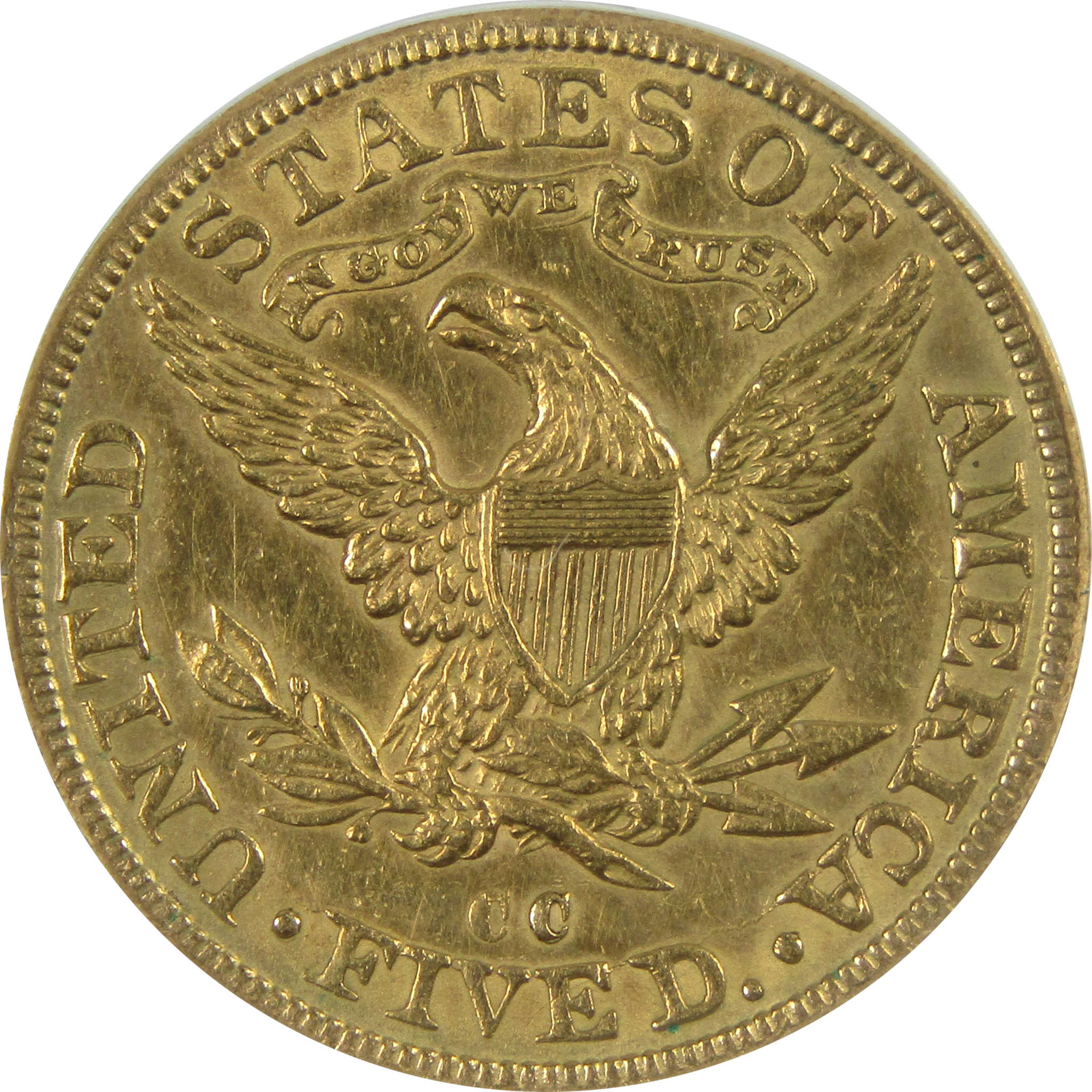 1892 CC Liberty Head Half Eagle AU 58 Details ANACS Gold SKU:CPC7467