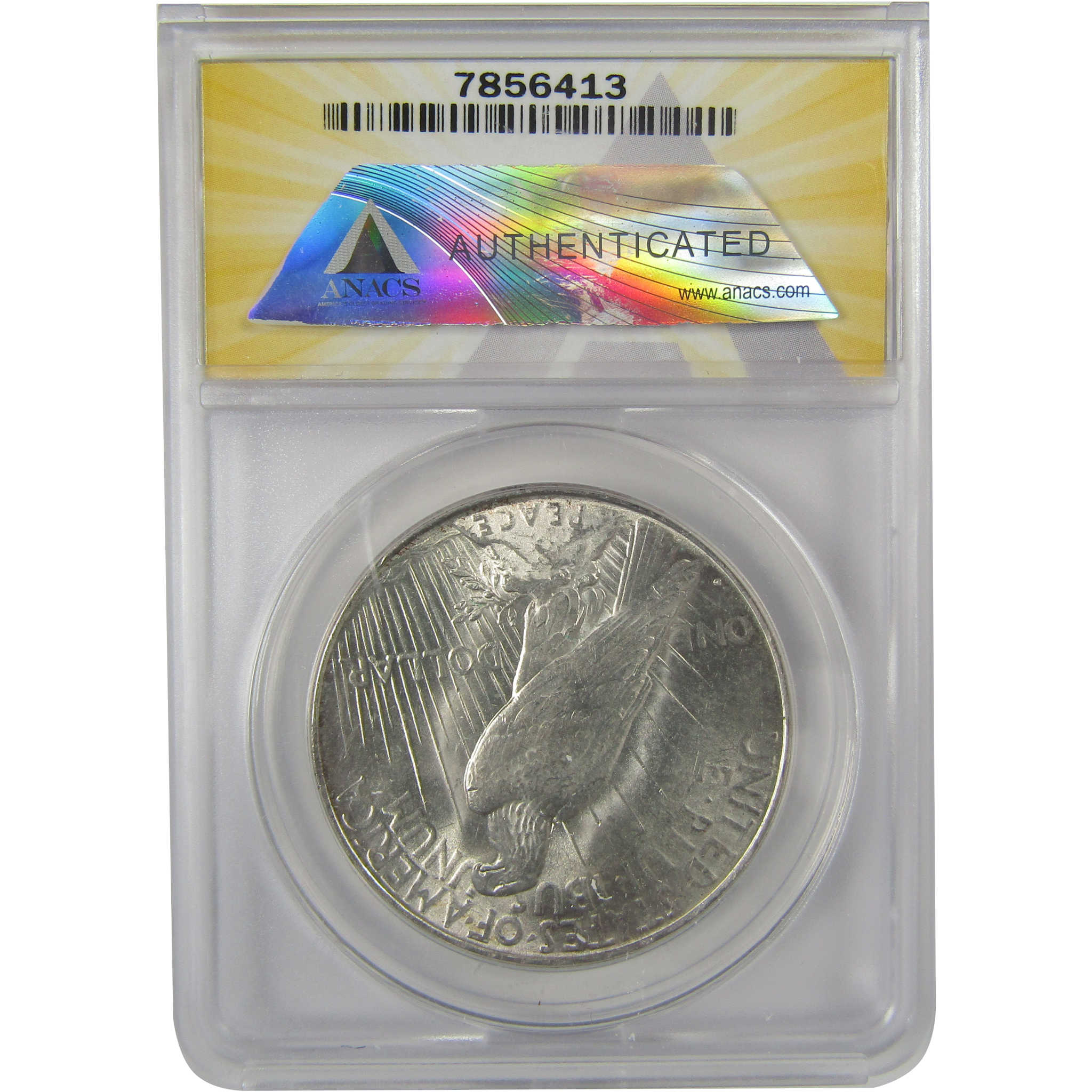 1923 D Peace Dollar AU 58 ANACS Silver $1 Coin SKU:I20884