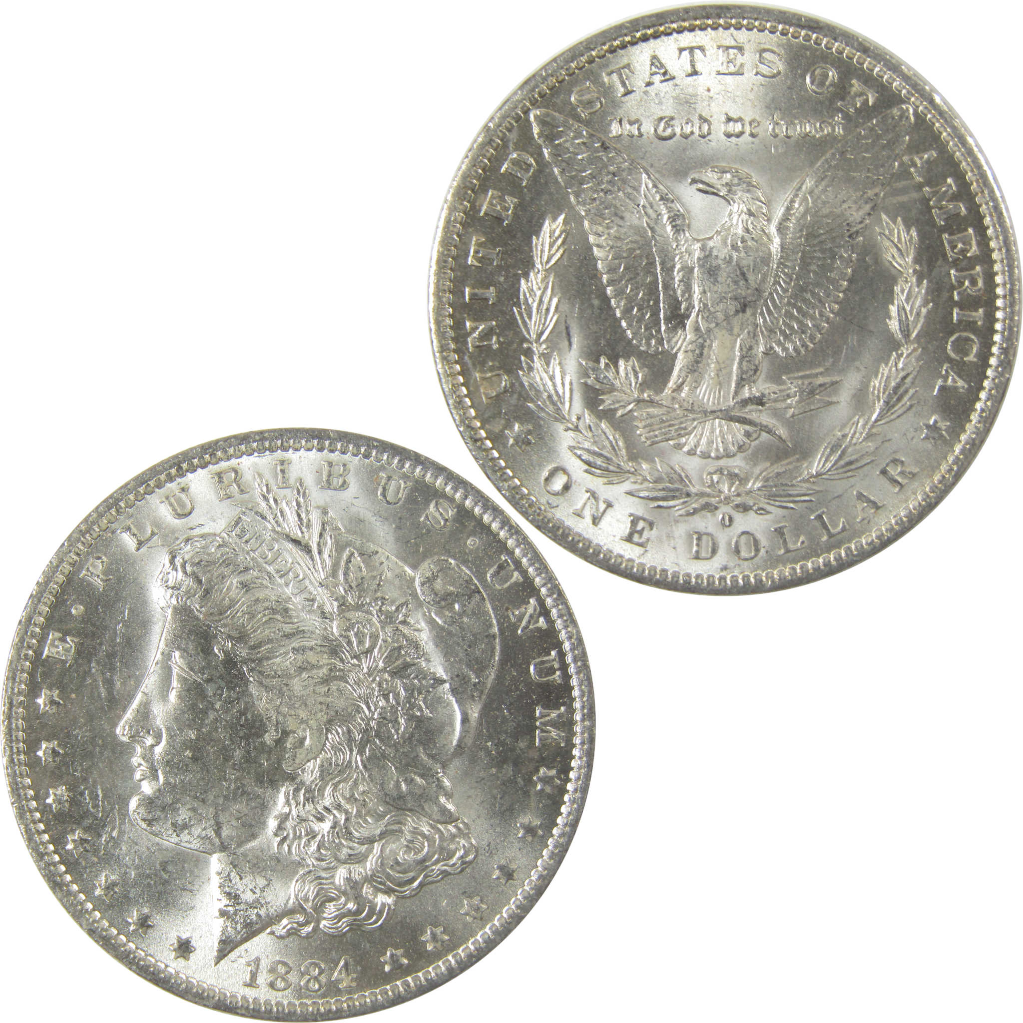 1884 O Morgan Silver Dollar Uncirculated Mint State $1 Coin SKU:I23788
